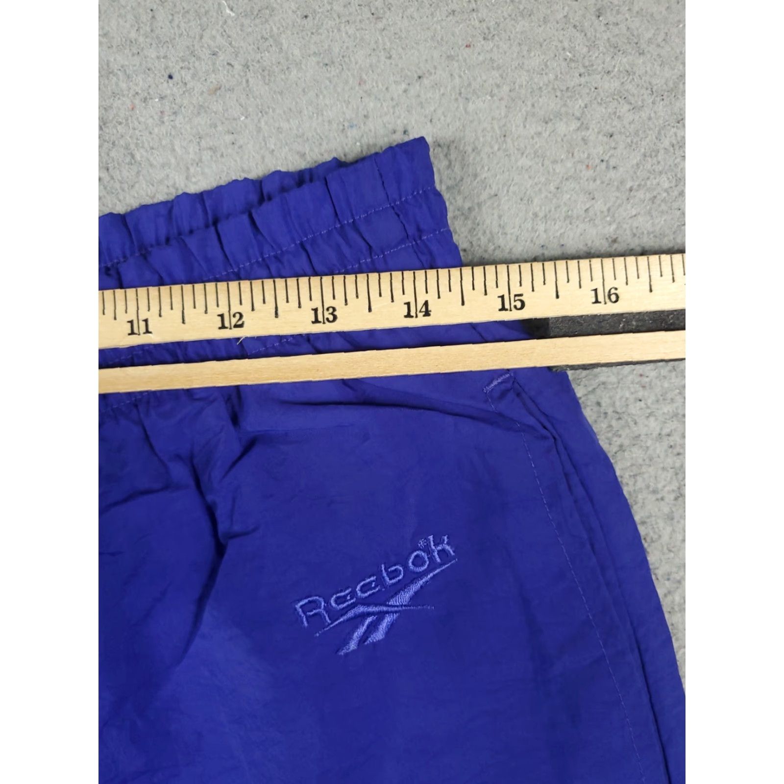 Reebok Reebok Pants Mens Medium Blue Windbreaker Track Sweatpants Joggers Size US 31 - 3 Thumbnail