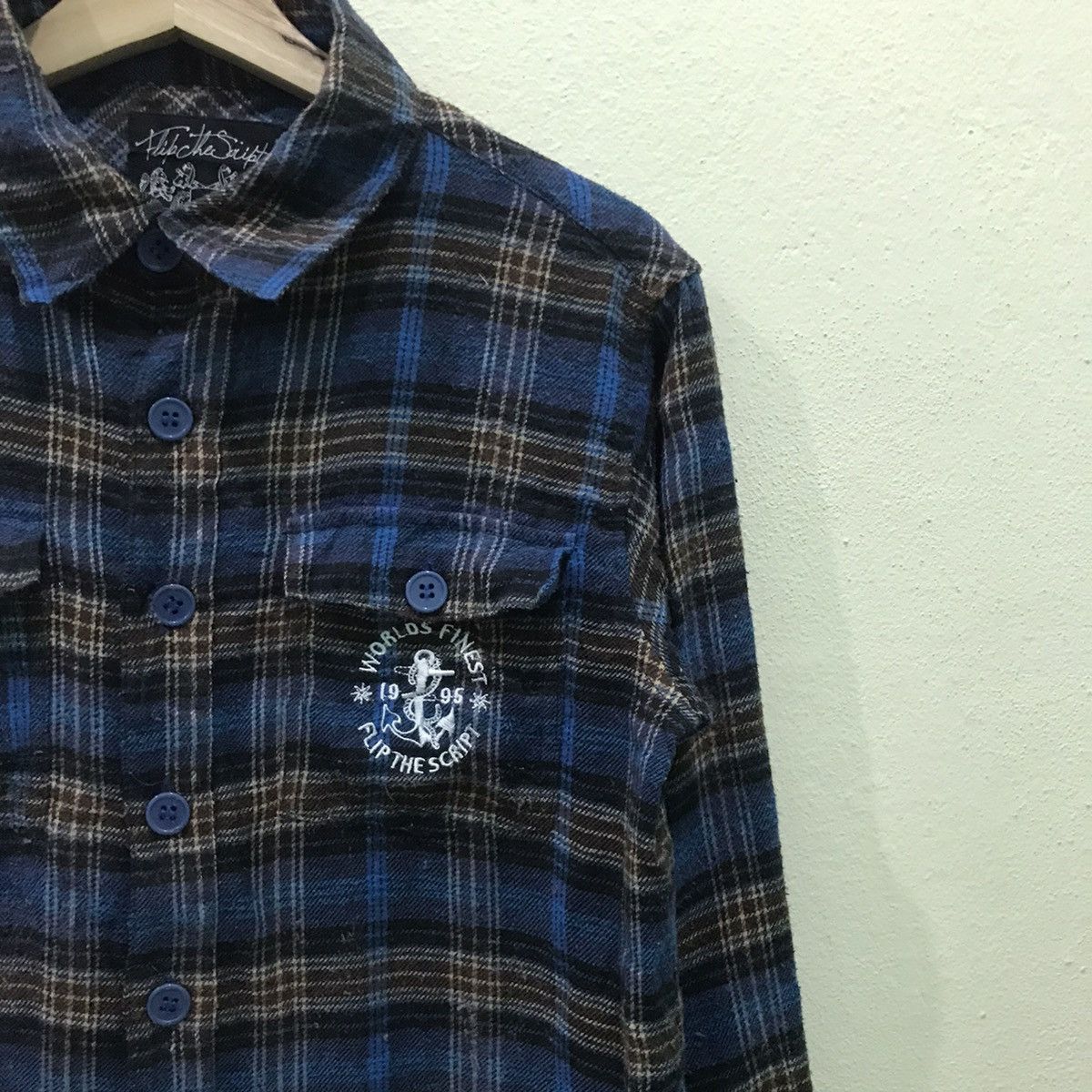 Flannel Vintage Flip The Script Plaid Tartan Flannel Shirt Size US S / EU 44-46 / 1 - 4 Thumbnail