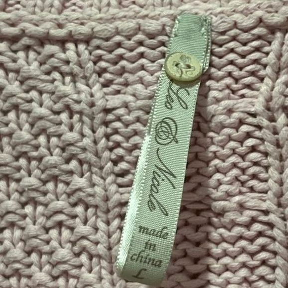 Vintage Leo & Nicole Sweater Womens L Pink Cable Knit Mock Neck Button Pullover Size L / US 10 / IT 46 - 7 Thumbnail