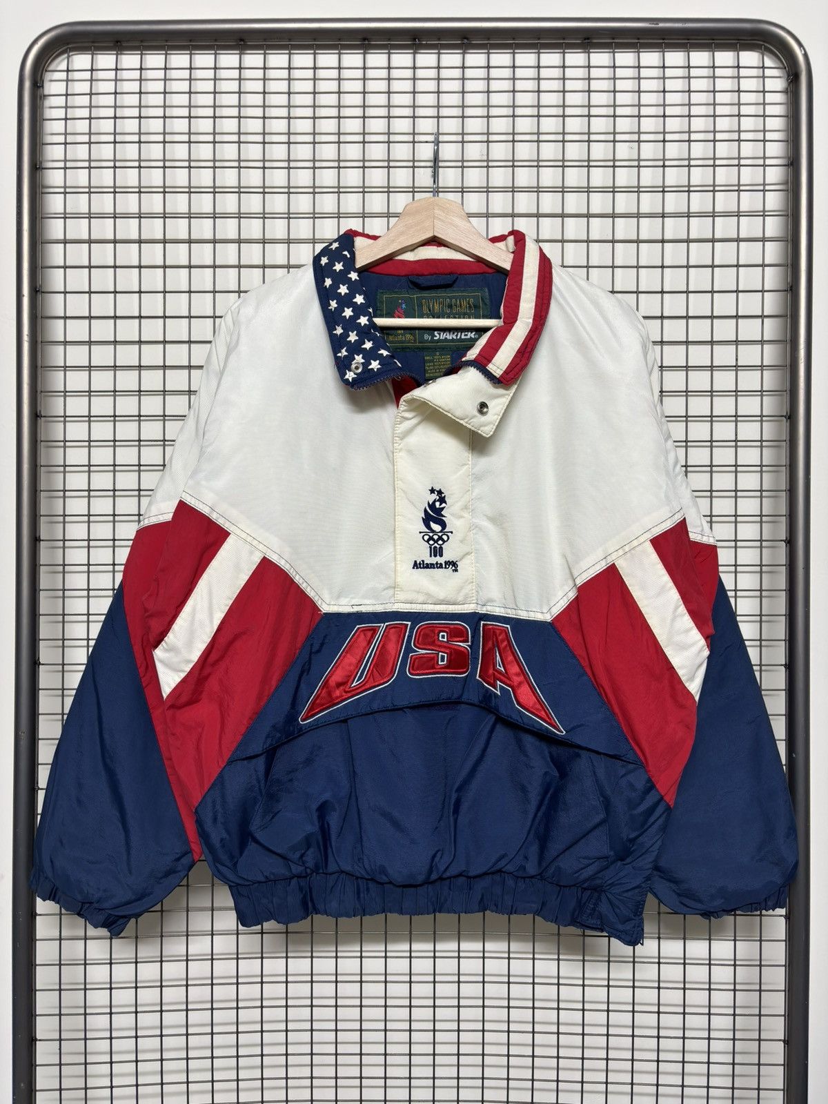 Starter 🚨FINAL DROP🚨Vintage Olympic Atlanta 1996 USA Starter Half Size US S / EU 44-46 / 1 - 3 Thumbnail