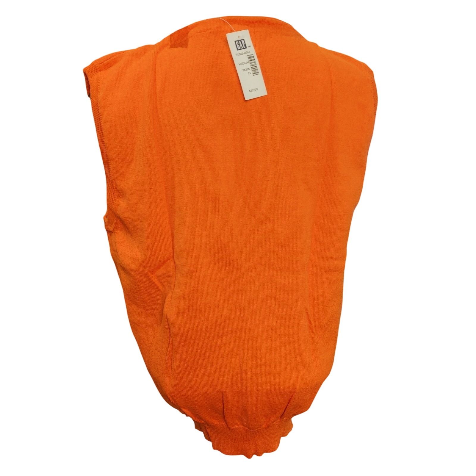 Gap Gap Women's M Orange Button Down Sleeveless Sweater Vest Size M / US 6-8 / IT 42-44 - 2 Thumbnail
