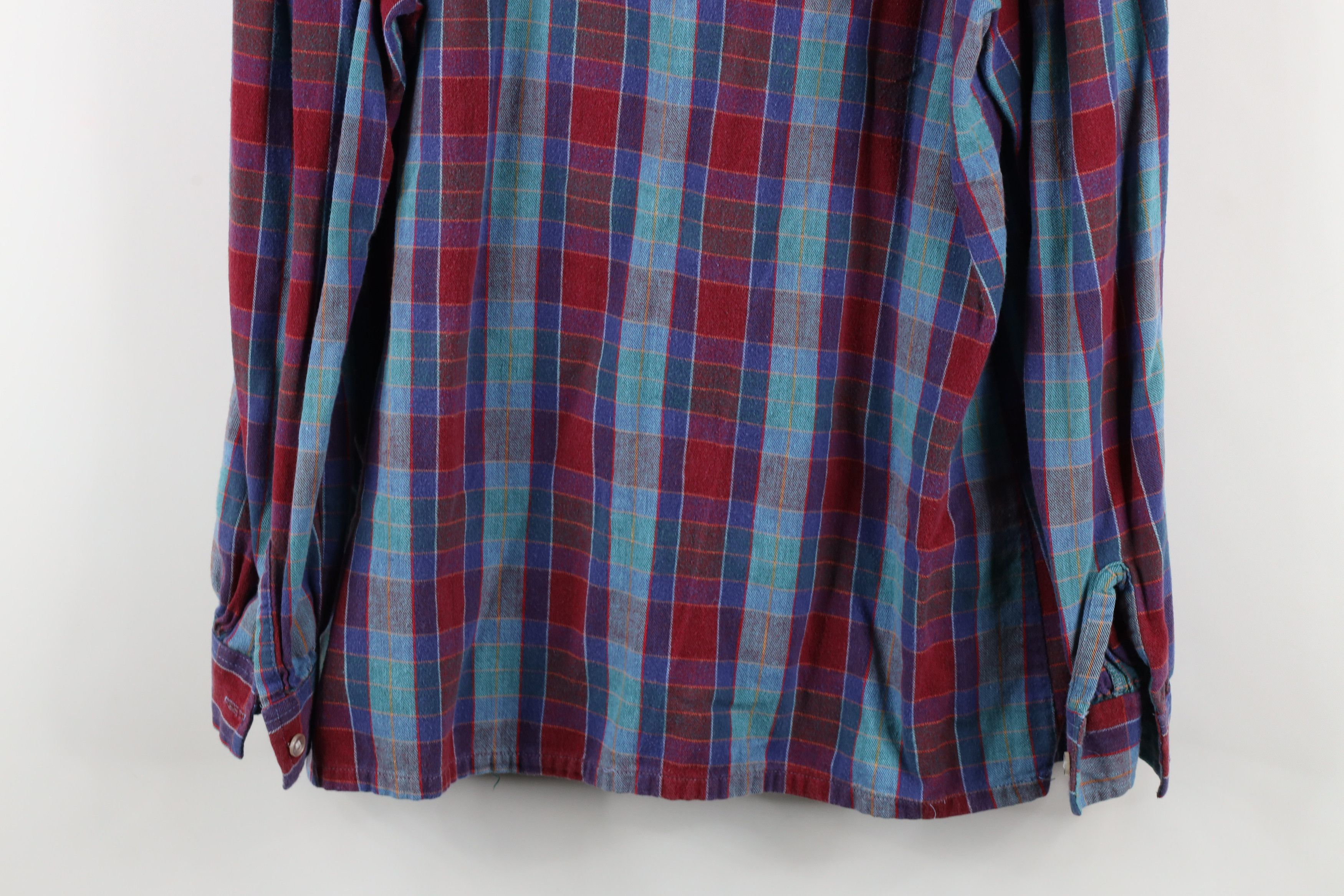 Vintage Vintage 60s 70s Streetwear Neck Flannel Pullover Shirt USA Size XXL / US 16-18 / IT 52-54 - 8 Thumbnail