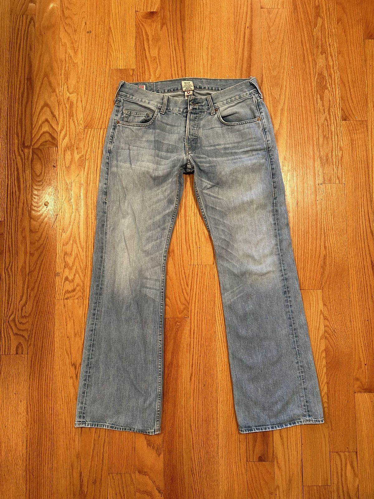 image of True Religion Thin Stitch Vintage Jeans in Blue, Men's (Size 34)