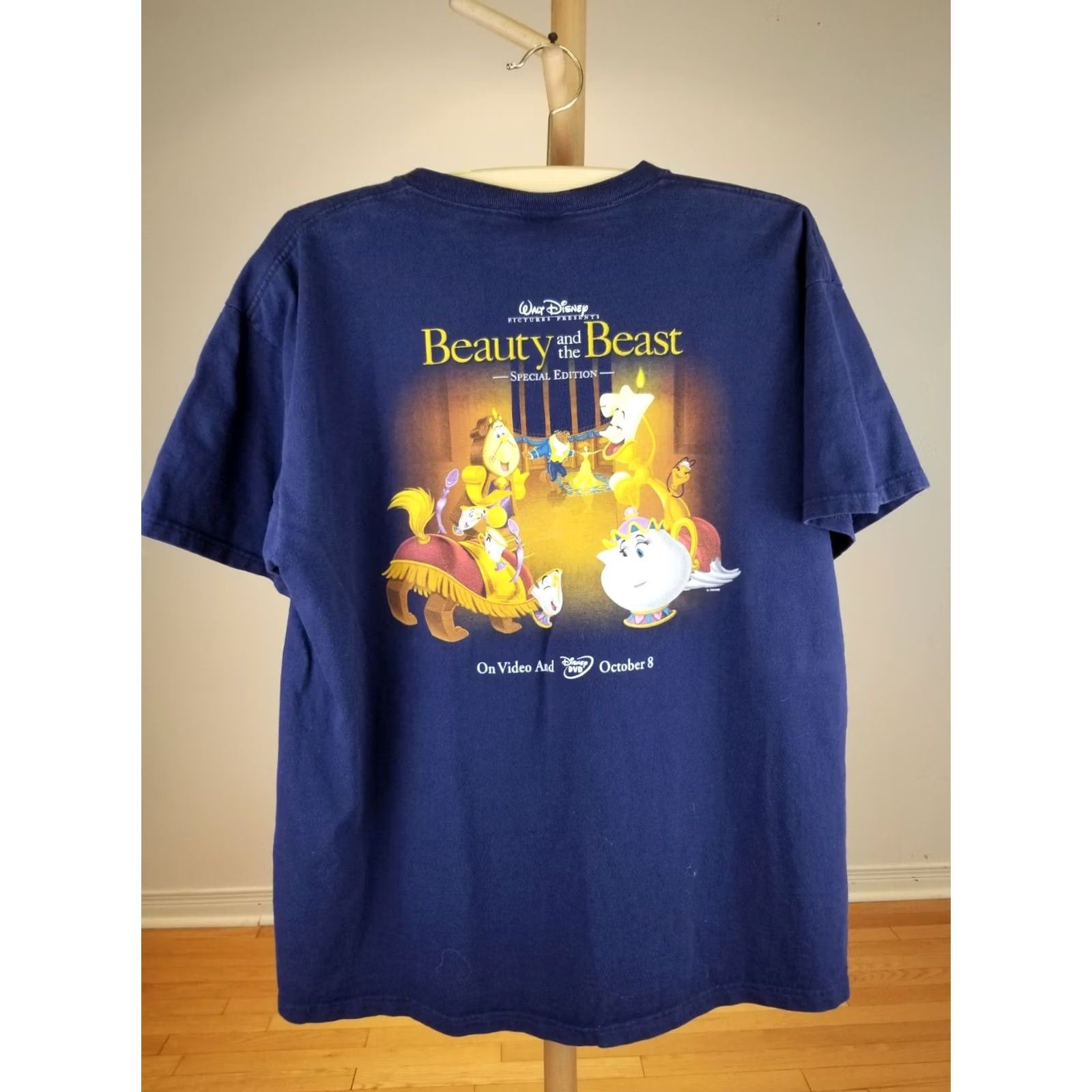 Vintage VINTAGE 90' BEAUTY AND BEAST MOVIE DVD SPECIAL EDITION NAVY COTTON T-SHIRT SZ XL Men Size US XL / EU 56 / 4 - 2 Thumbnail