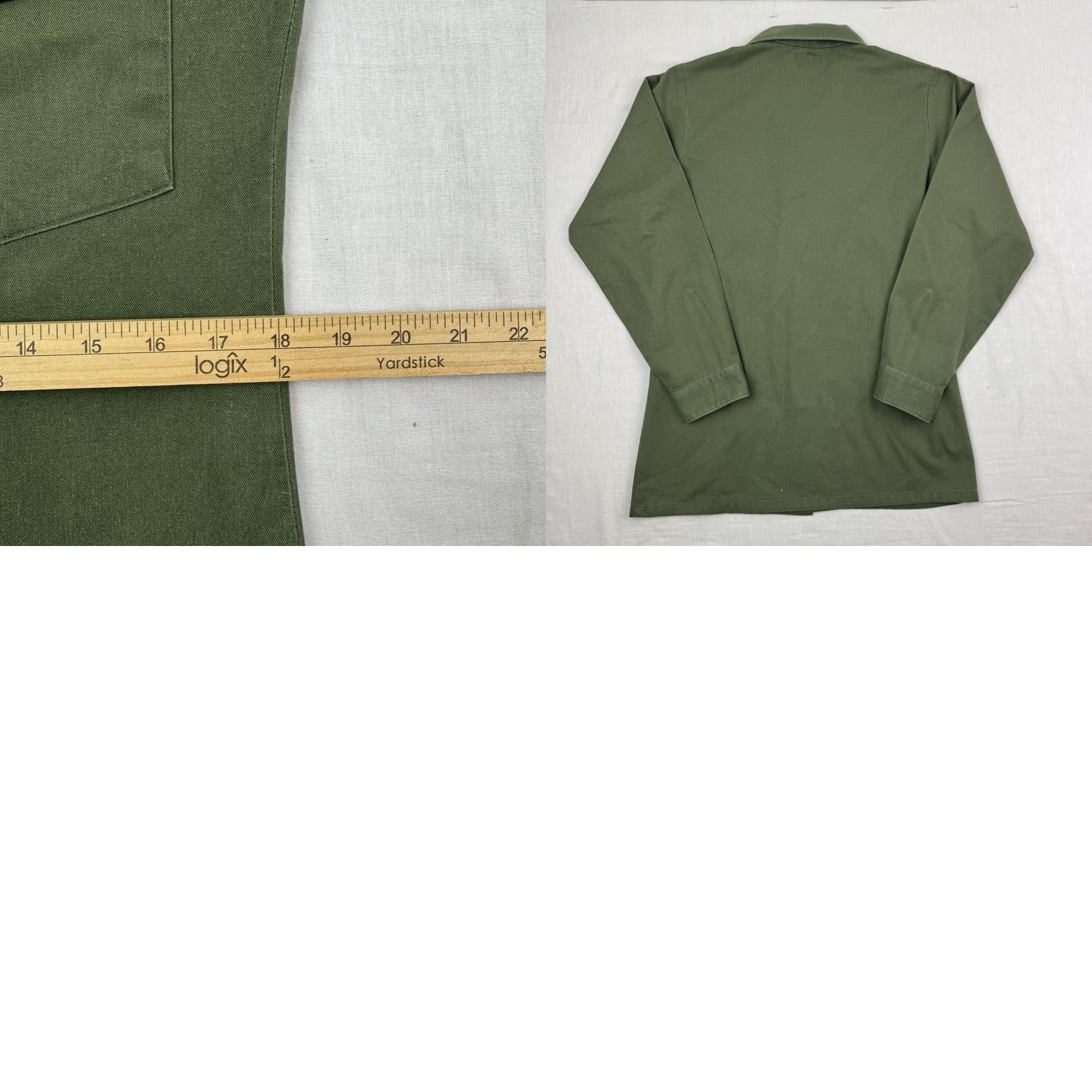 Vintage VINTAGE Army Button-Up Shirt Adults Small Green 80s Military USA Shirt Mens Button-Up Size US S / EU 44-46 / 1 - 9 Thumbnail