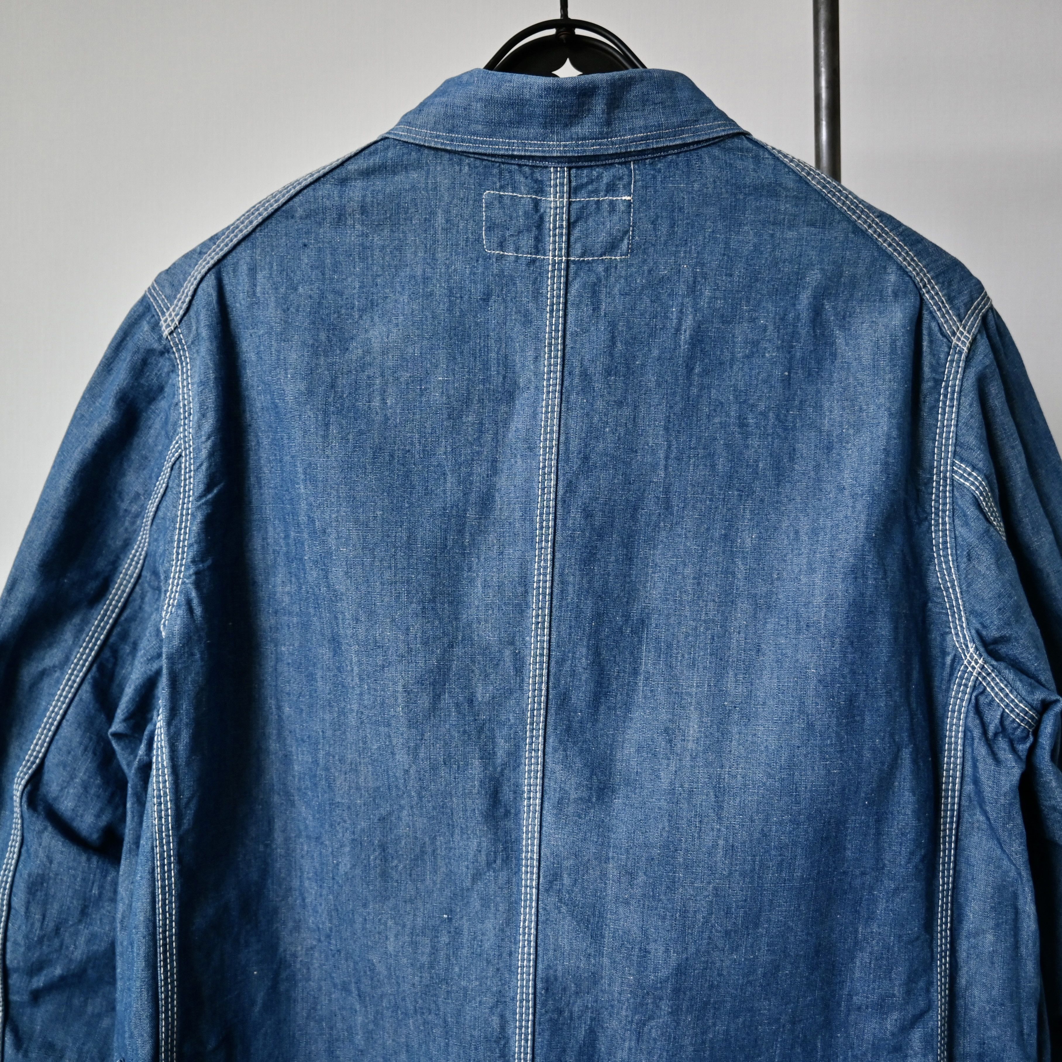 Beams Plus VTG 2000s BEAMS Plus cotton linen chambray engineer coat Size US S / EU 44-46 / 1 - 3 Thumbnail