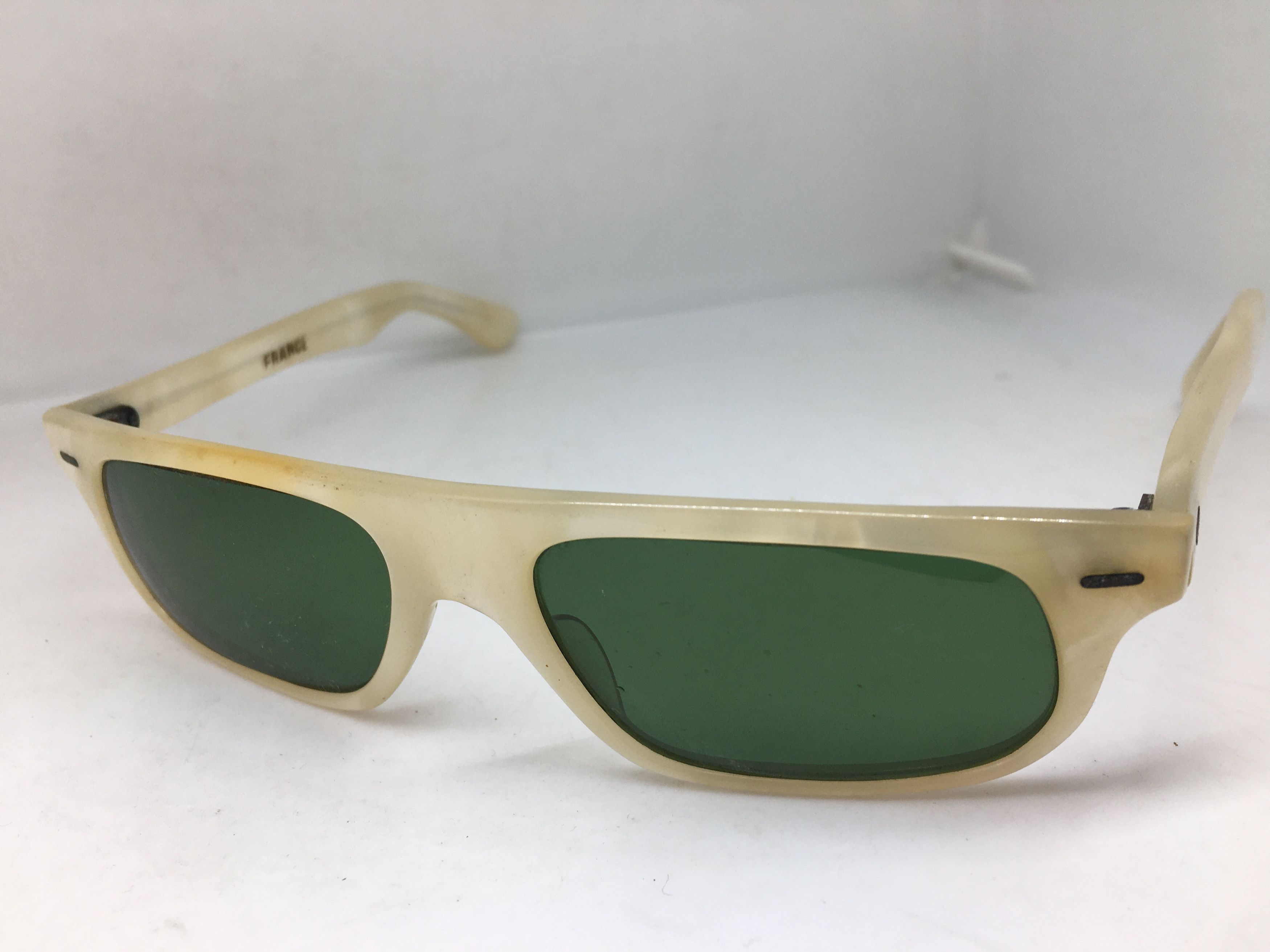 Vintage Vintage Handmade Ivory Sunglasses Frame France Glass Lens Size ONE SIZE - 4 Thumbnail