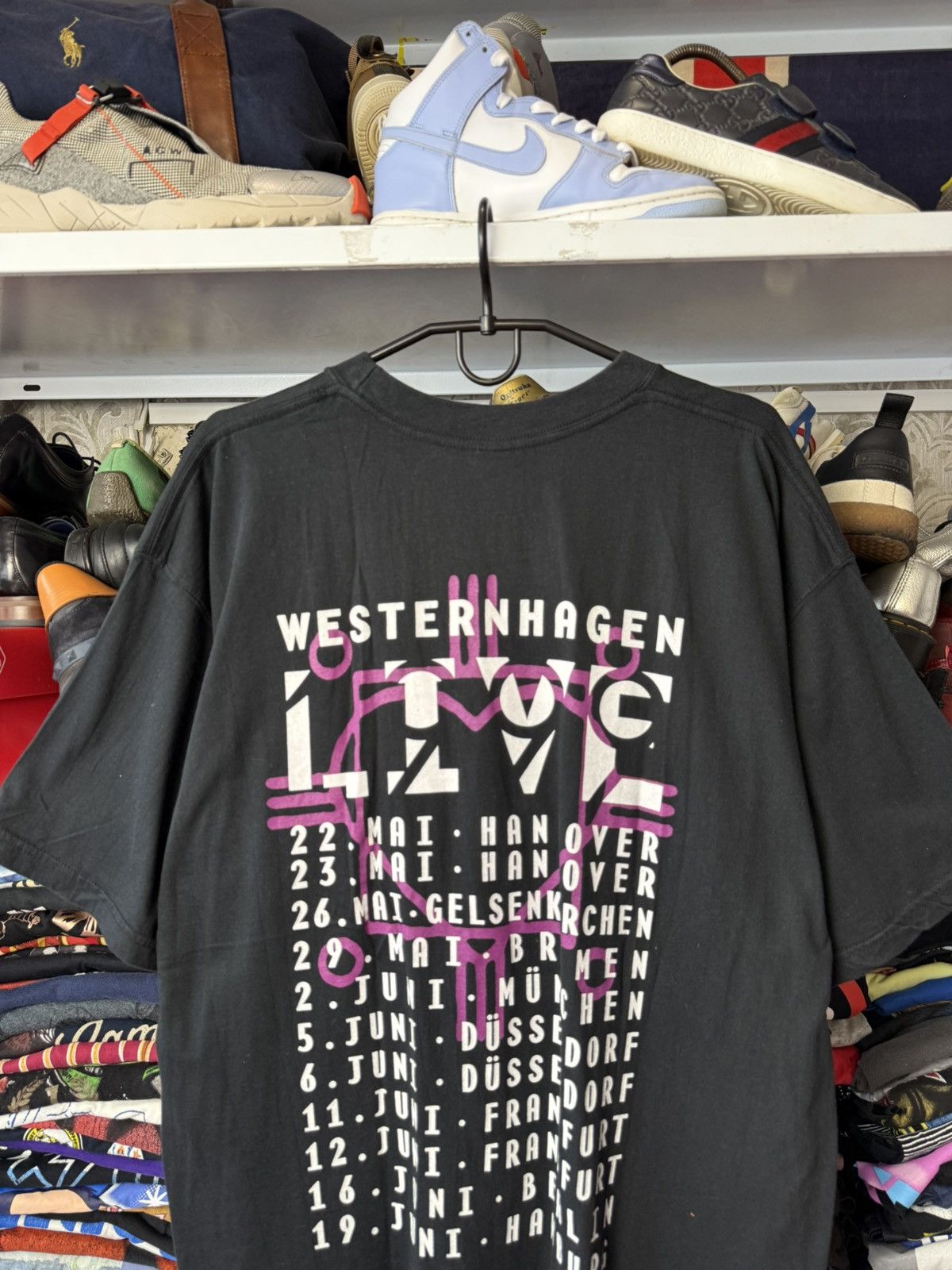 Band Tees Vintage Westernhagen Live Graphic T-Shirt Black Size XL Size US XL / EU 56 / 4 - 22 Thumbnail
