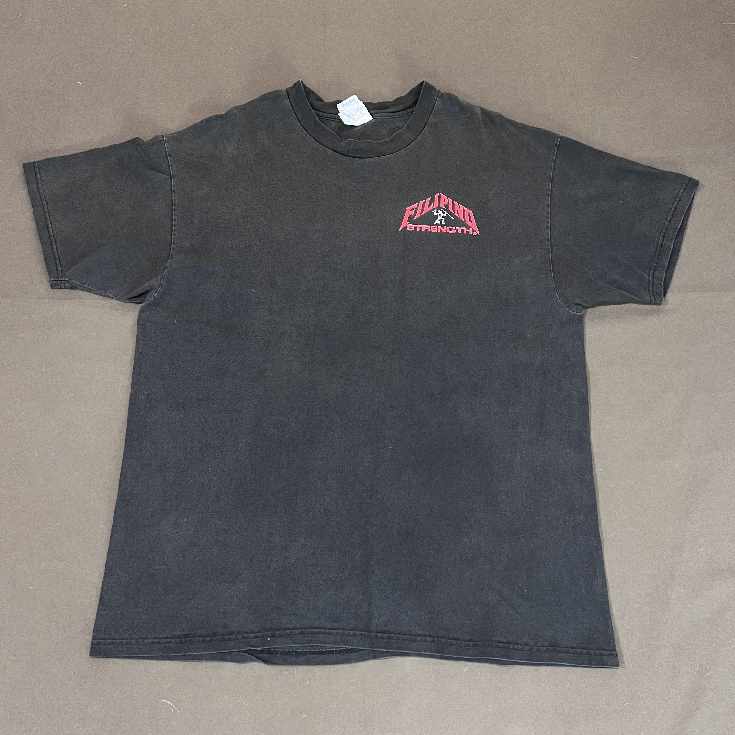 Vintage Vintage 90s Filipino Strength Gym Fitness Tee XL Faded Size US XL / EU 56 / 4 - 8 Thumbnail