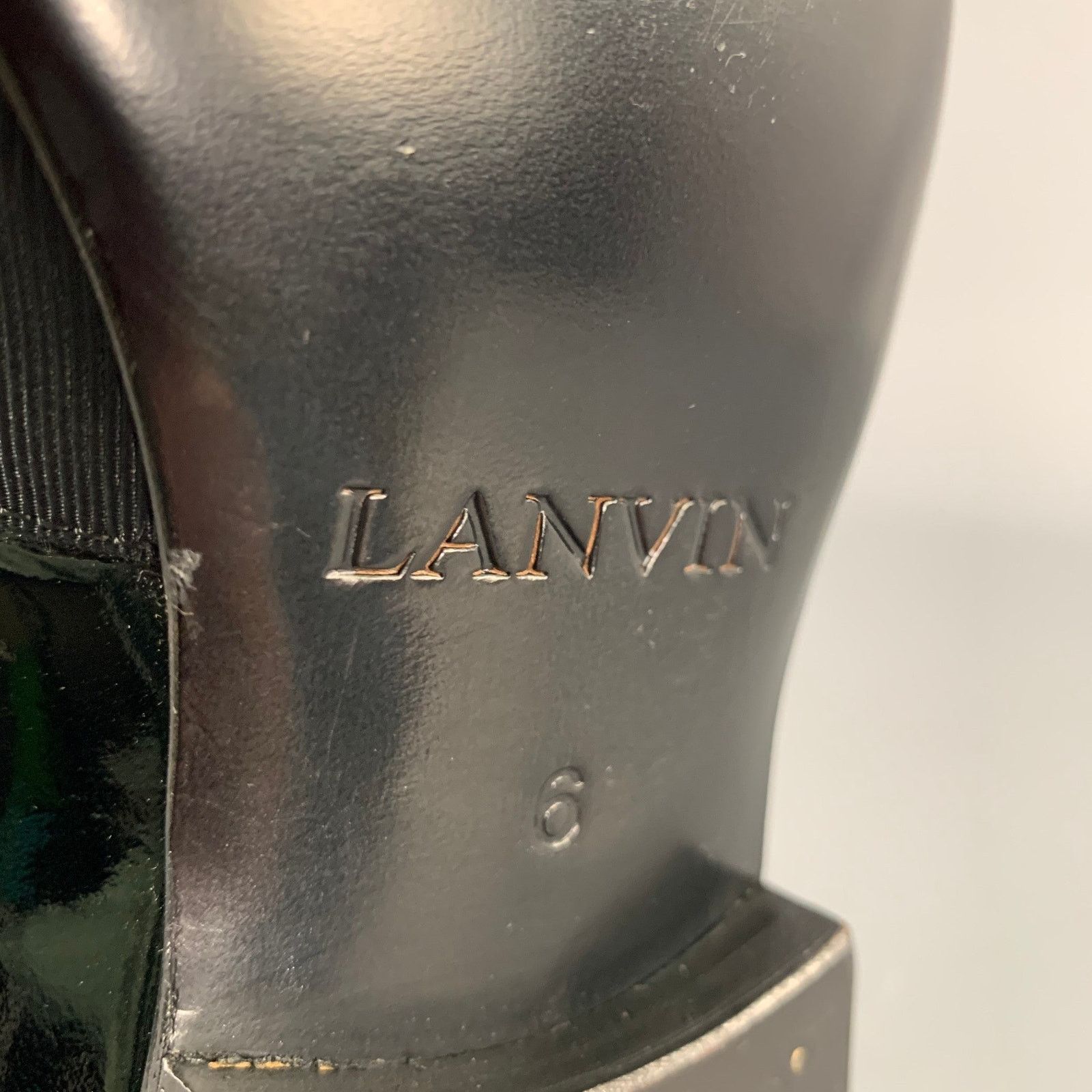 Lanvin LANVIN Size 6 Black Patent Leather Slip On Loafers Size US 6 / EU 39 - 8 Thumbnail