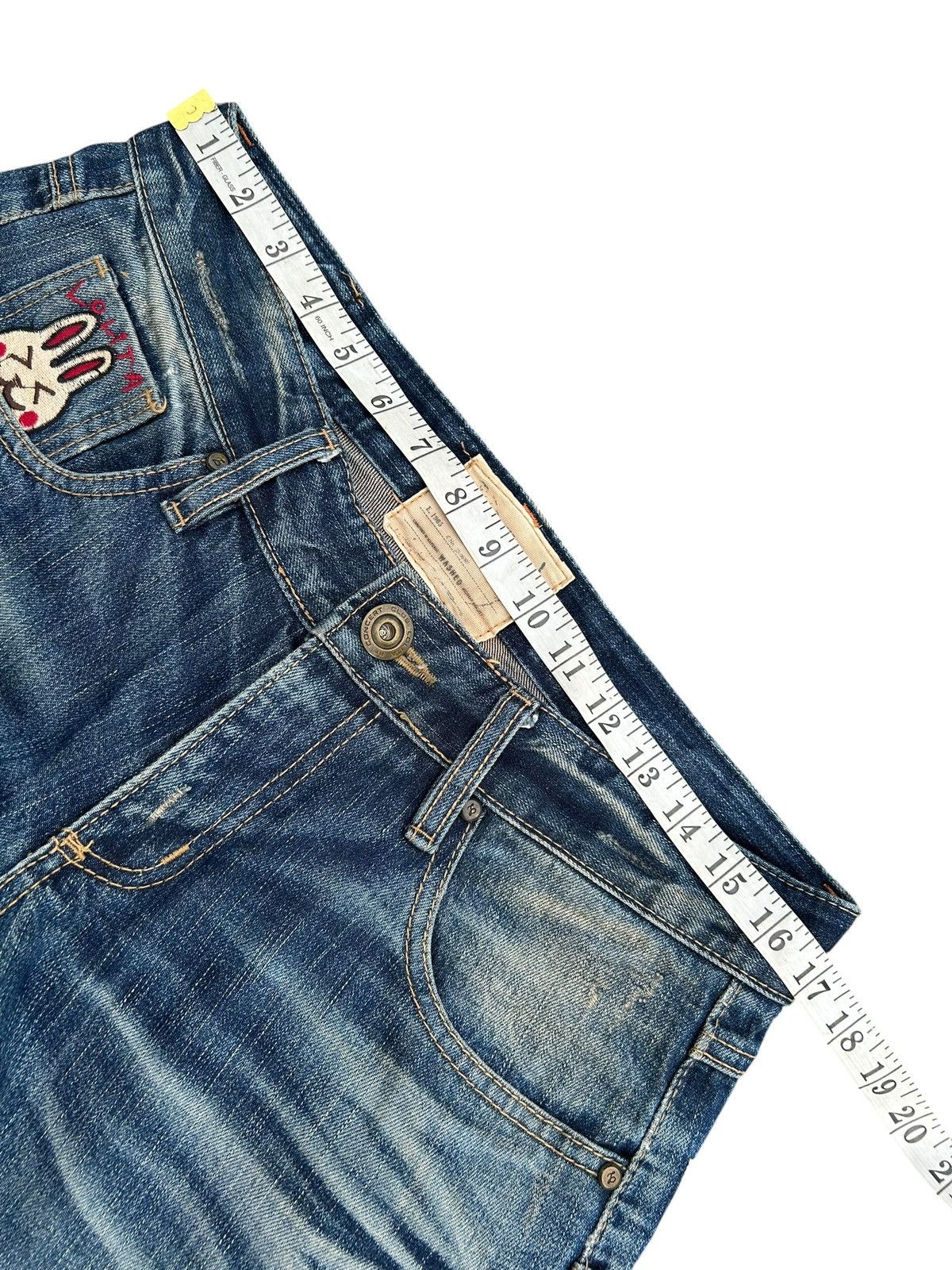 Kapital YOSHITOMO NARA LOLITA Exotic Vintage Distressed Denim Jeans Size US 34 / EU 50 - 19 Thumbnail
