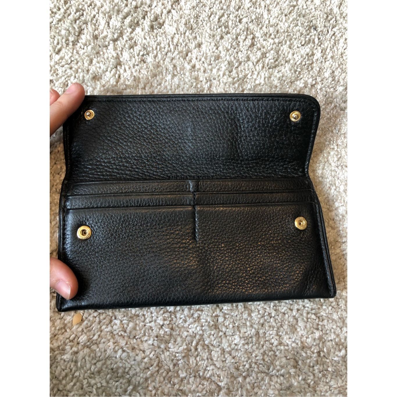 Michael Kors Michael Kors Women’s Black Snap Button Wallet Wristlet Size ONE SIZE - 3 Thumbnail
