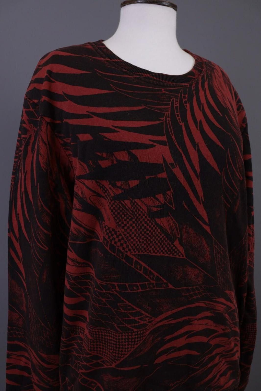 Just Cavalli Just Cavalli Red Floral Sweatshirt Jumper Sweater Size L Size L / US 10 / IT 46 - 4 Thumbnail