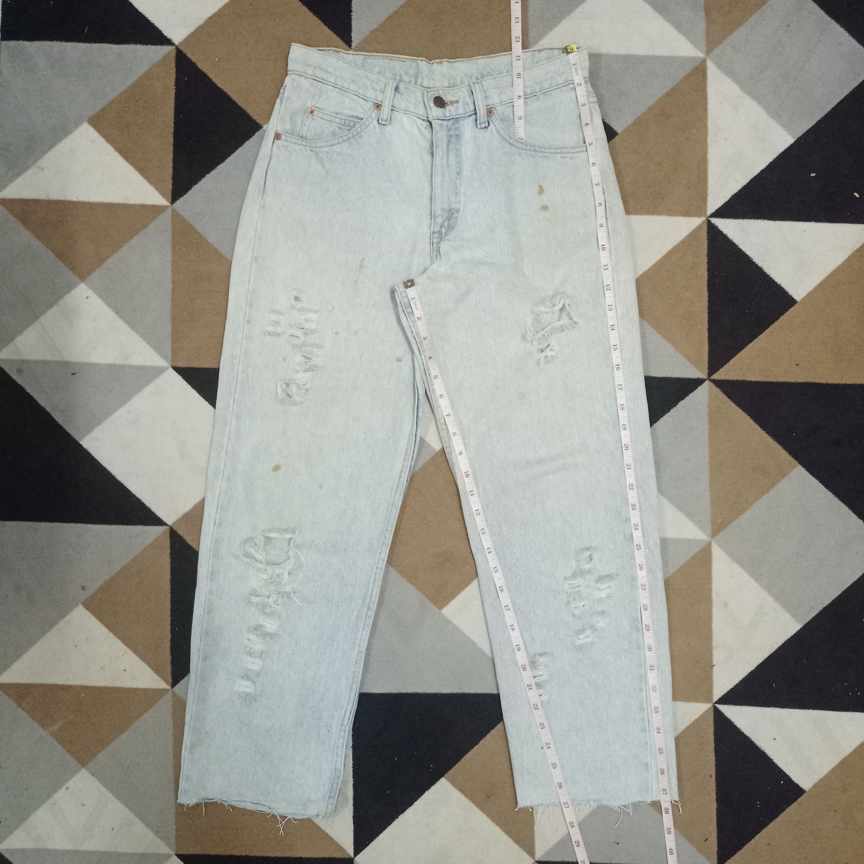 Levi's × Levi's Vintage Clothing Vintage 80s Levis Orange Tab Ripped Relaxed Fit Loose Jeans Size US 30 / EU 46 - 11 Thumbnail