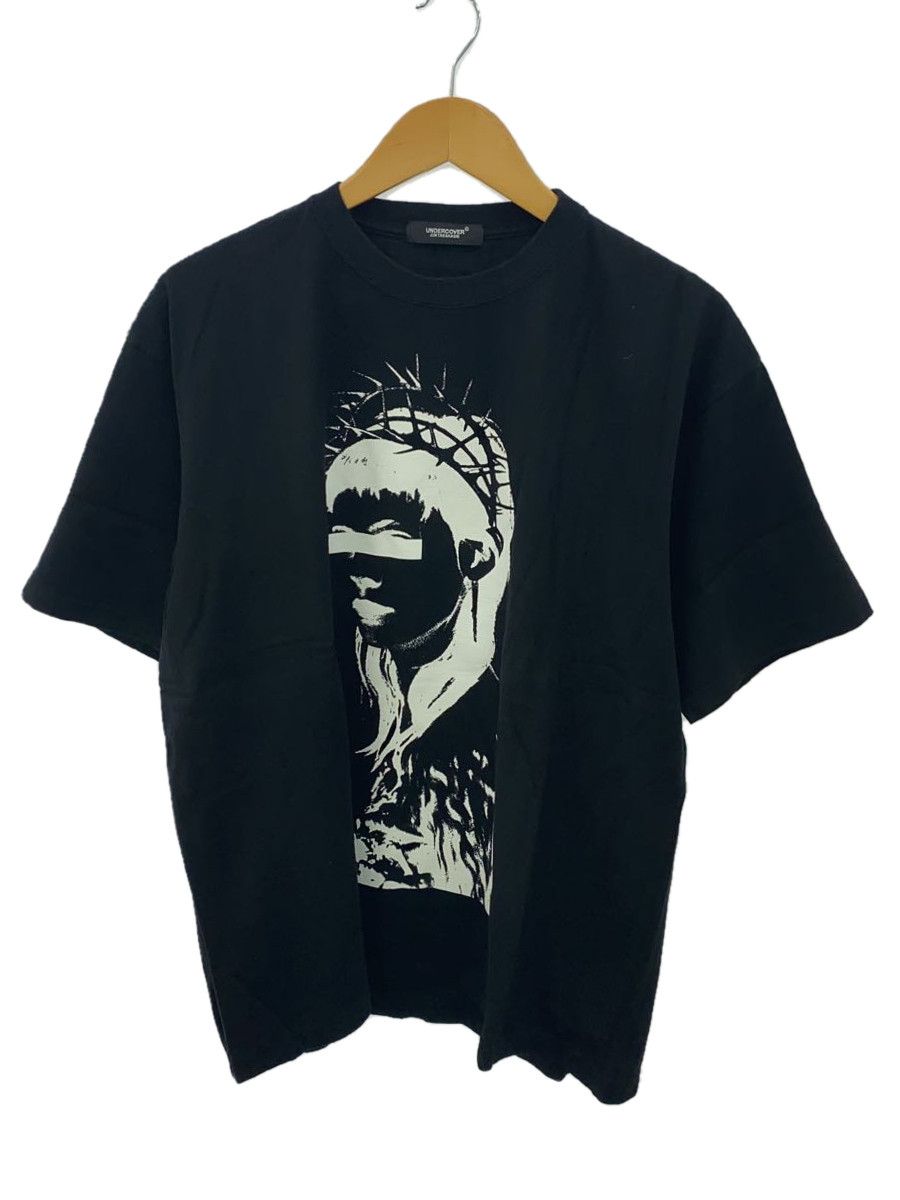T-Shirts Cotton Short Sleeve Graphic Print Crewneck Black