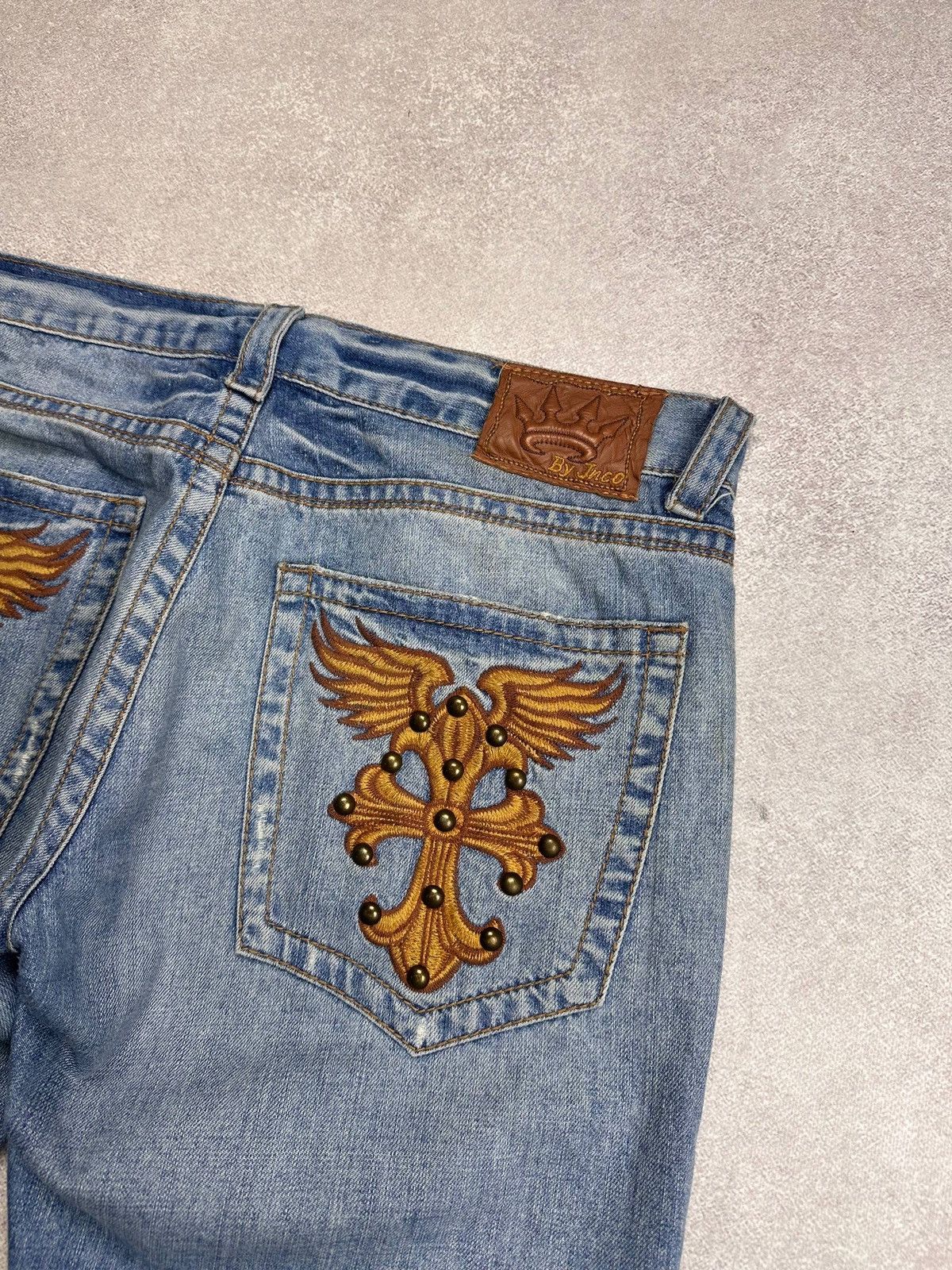 JNCO Vintage 90s JNCO Embroidery Baggy Jeans Y2K 36x30 Size US 36 / EU 52 - 3 Thumbnail
