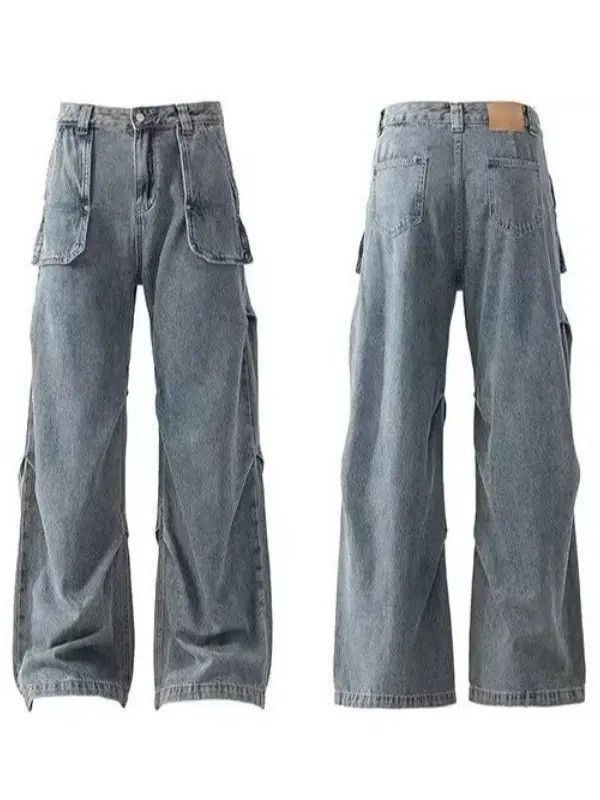 Japanese Brand Hip hop pocket loose wide leg jeans Size US 32 / EU 48 - 5 Thumbnail