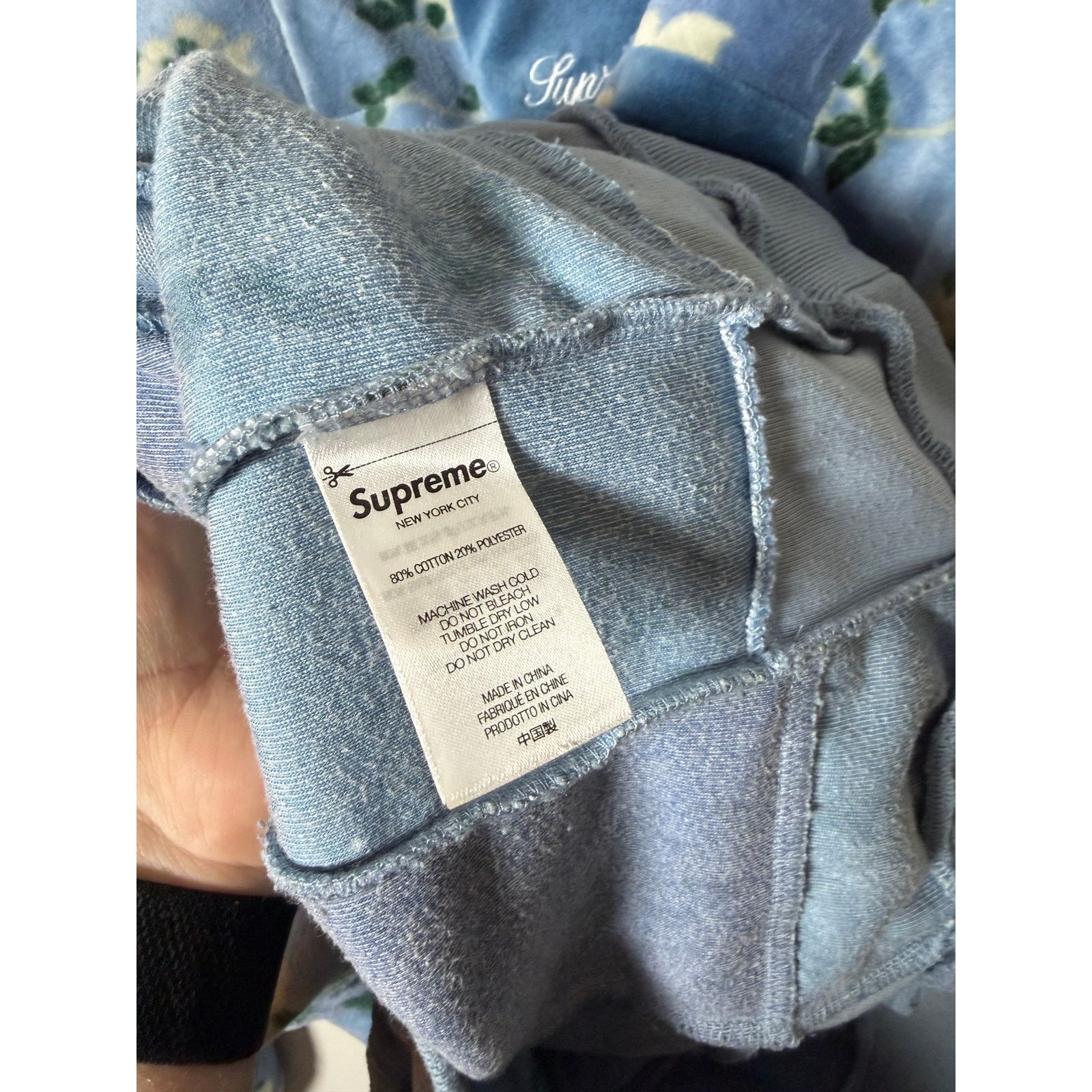 Supreme Floral Patchwork Velour L/S Polo
