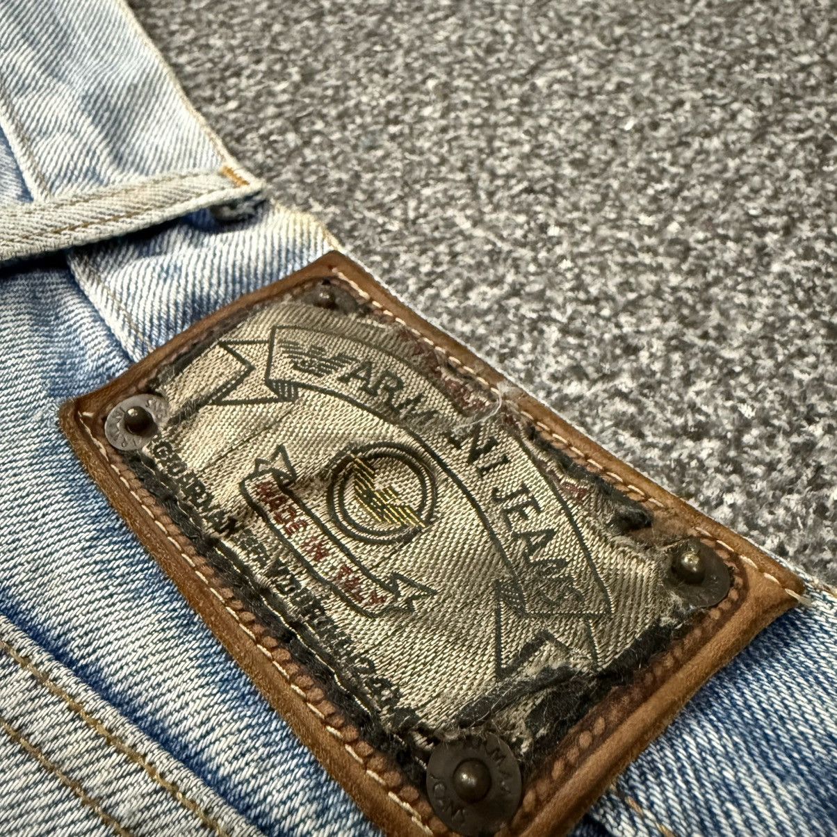 Armani Vintage 90s Armani Dirty Wash Metal Logo Jeans Amiri Style Size US 28 / EU 44 - 8 Thumbnail