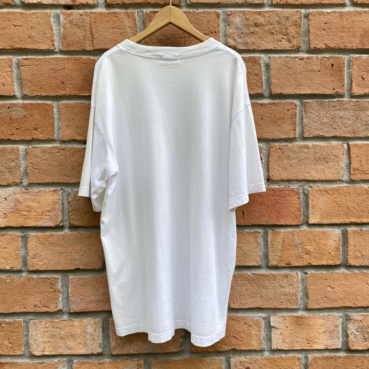 DKNY DKNY White Crewneck Tee with Grey Logo Size US L / EU 52-54 / 3 - 10 Thumbnail