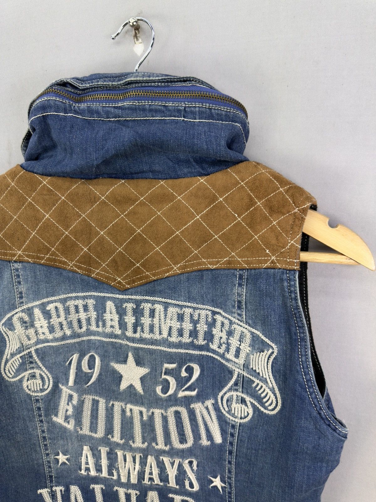 Japanese Brand Garula Limited Edition Embroidered Denim Vest Size S / US 4 / IT 40 - 5 Thumbnail