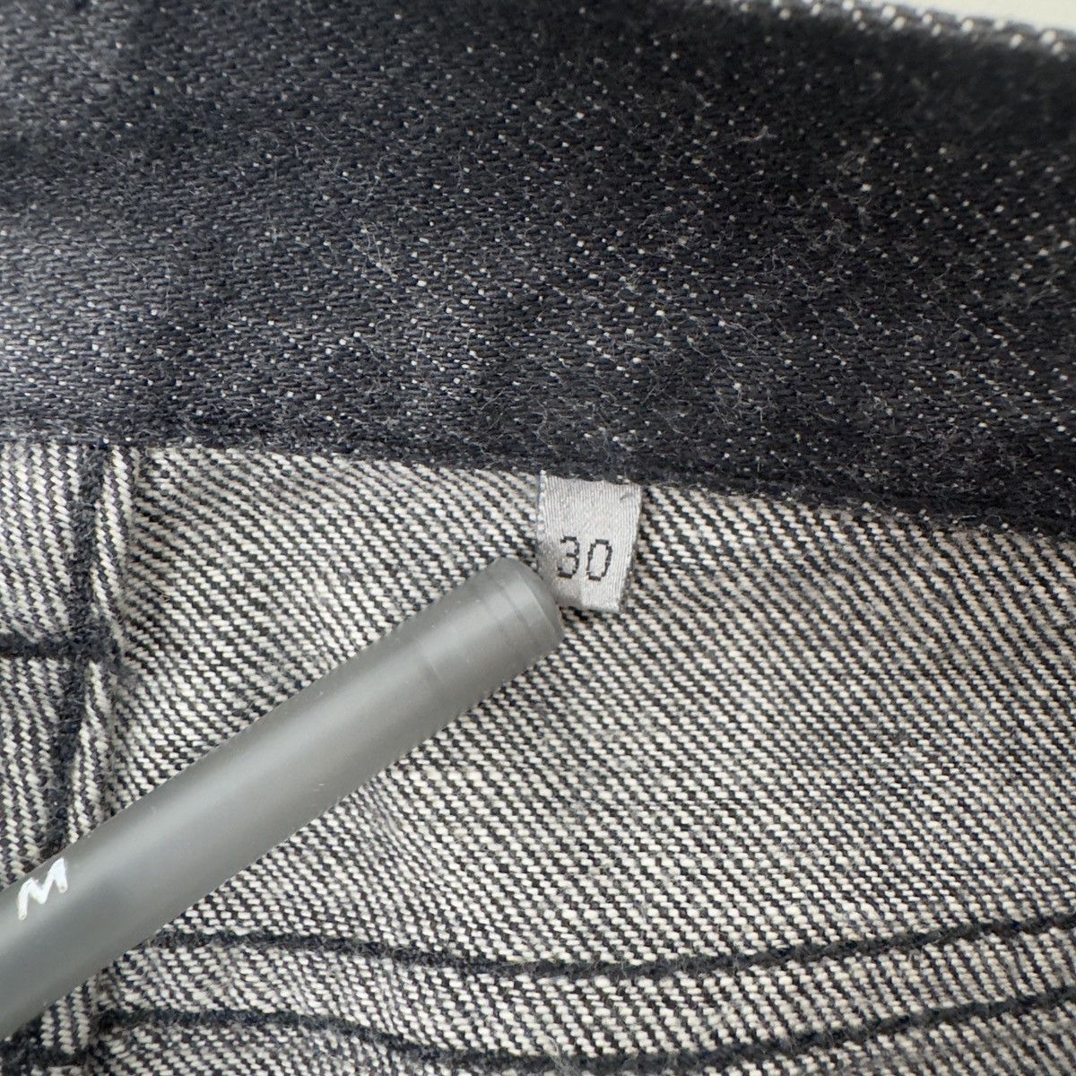 Dior × Hedi Slimane S/S2004 “Strip” Wax-Coated Distressed Denim Size US 30 / EU 46 - 10 Thumbnail