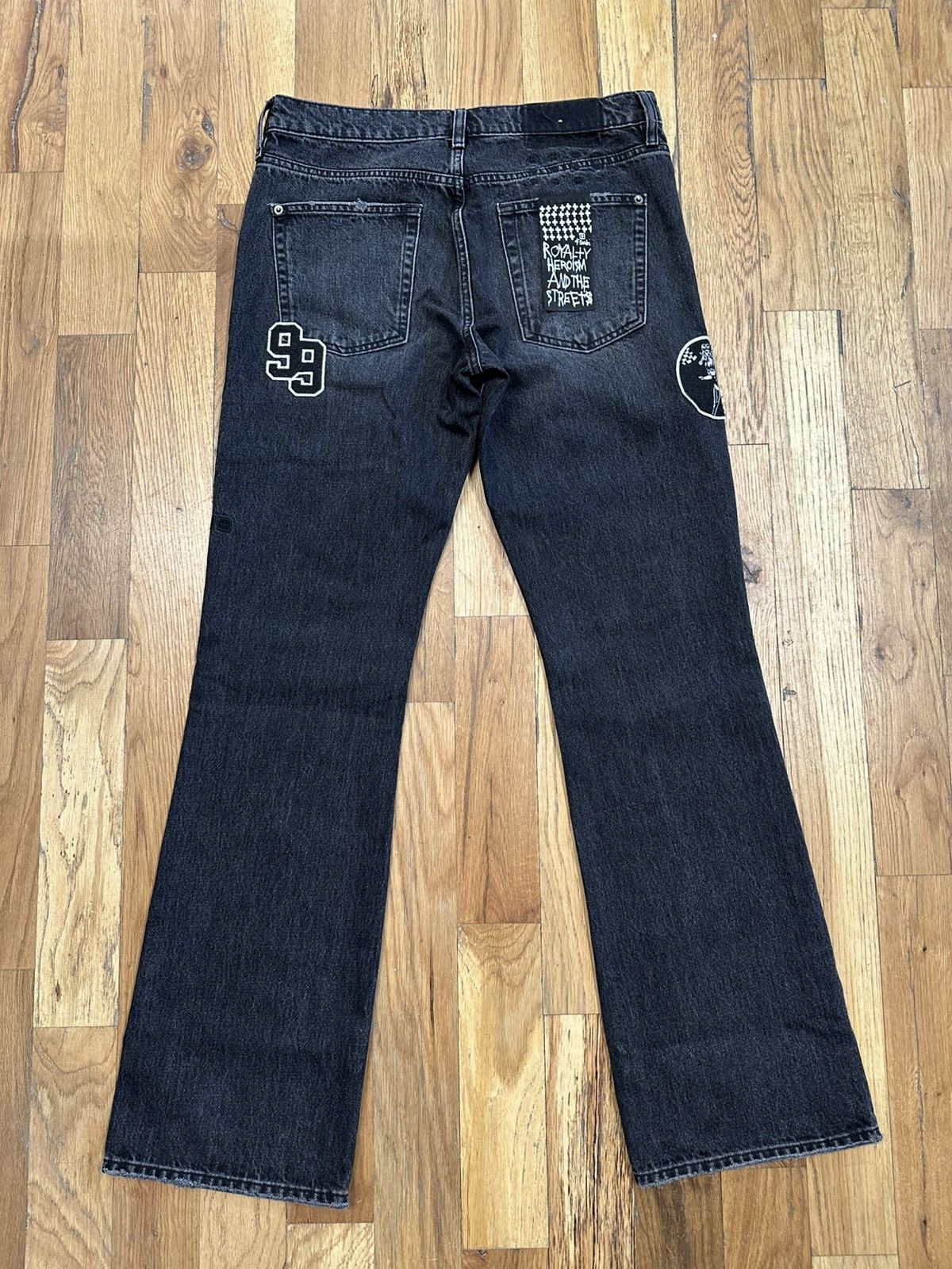 Ksubi Ksubi North Of Nirvana Patches Black Denim Jeans Sz 32 Size US 32 / EU 48 - 2 Thumbnail