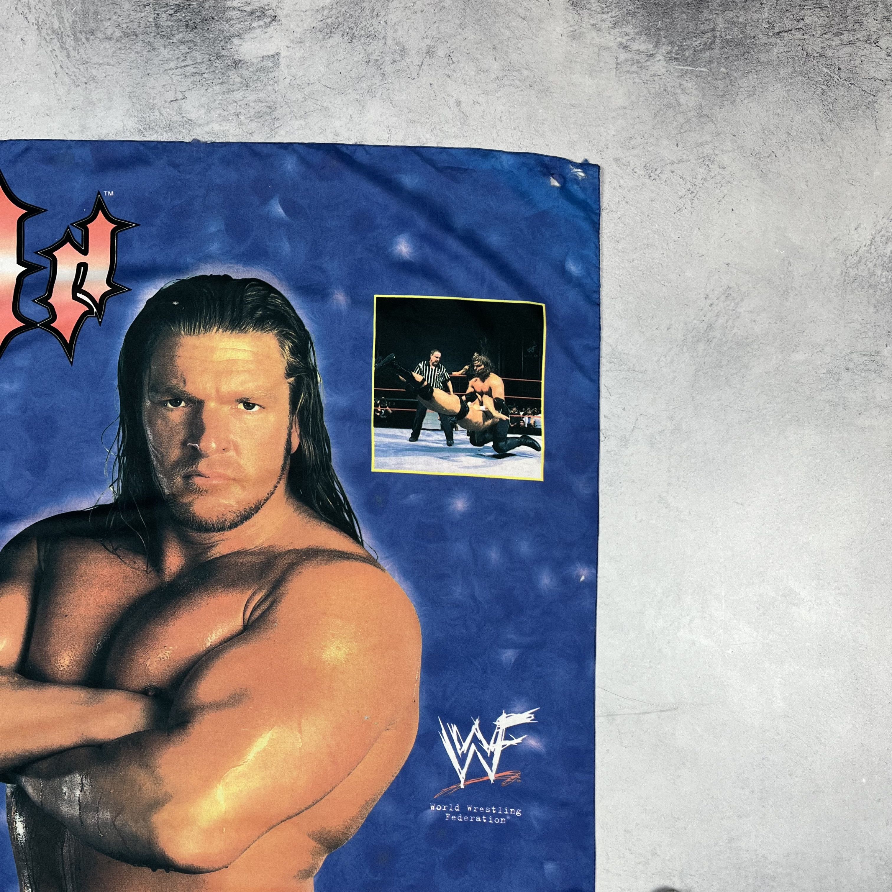 WWF Vintage Triple H WWF Superstars Flag Poster Tapestry 2000’s Size ONE SIZE - 2 Thumbnail