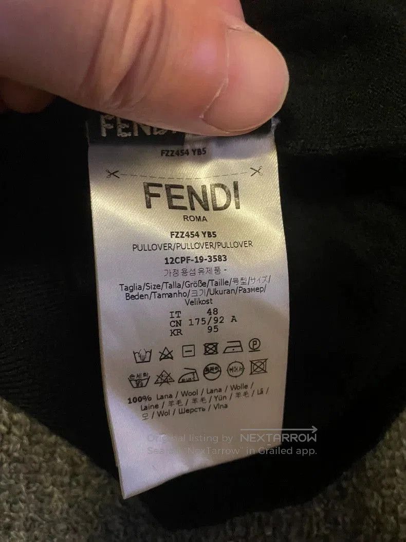 Fendi Fendi Men's Black Wool Sweater. Size US M / EU 48-50 / 2 - 7 Thumbnail