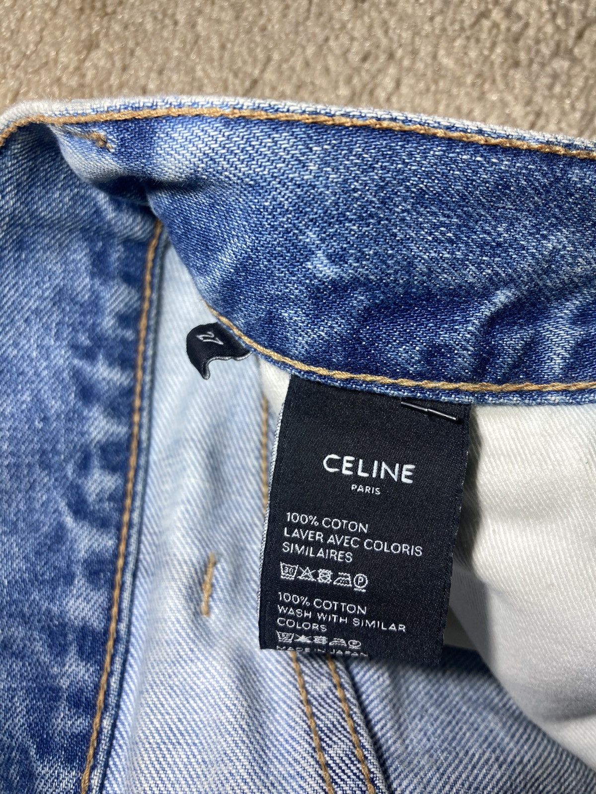Celine × Hedi Slimane SS19 Celine Bleached Denim Jeans 27 Carrot 2019 Tie Dye Hedi Size US 27 - 8 Thumbnail