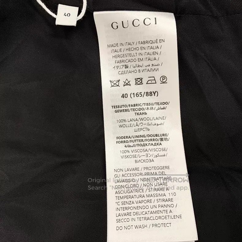 Gucci Gucci Dark gray logo embroidered wool lapel zipper long-sl Size S / US 4 / IT 40 - 6 Thumbnail