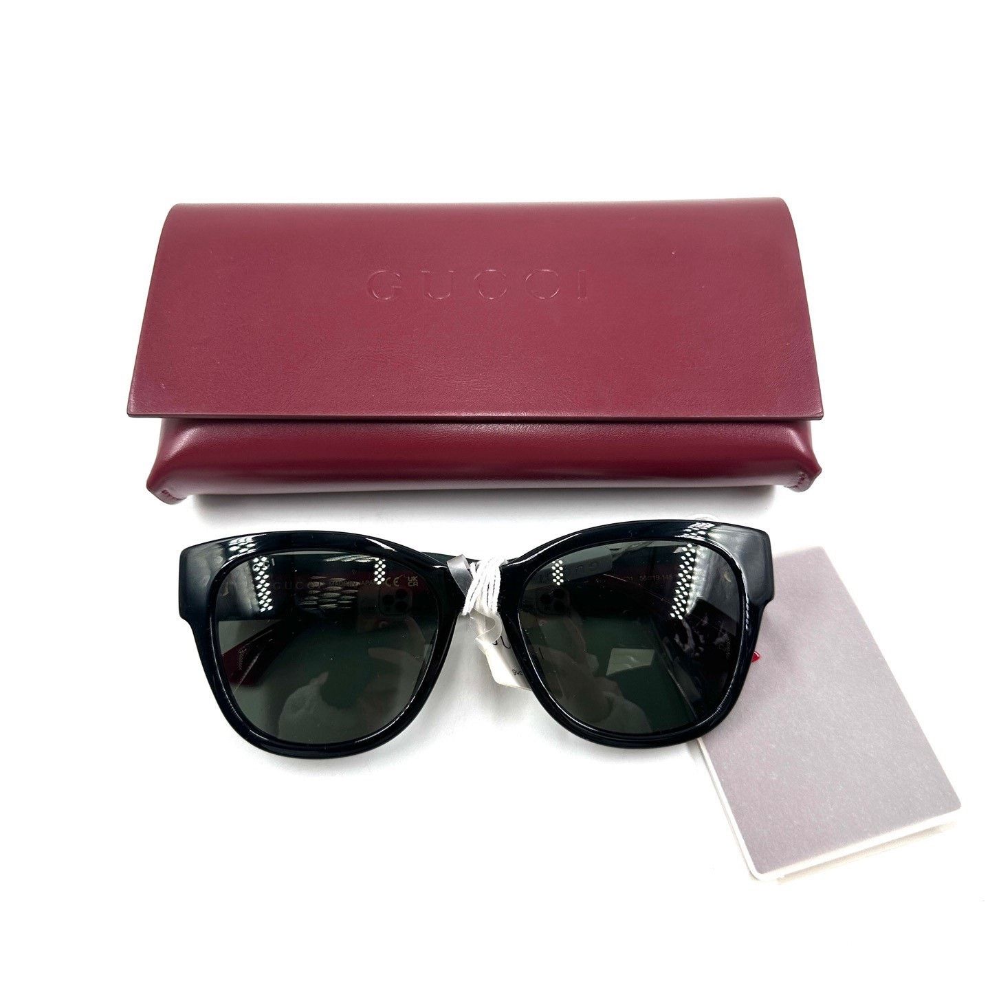 Gucci Gucci GG Logo Red Green Stripe Sunglasses Size ONE SIZE - 1 Thumbnail