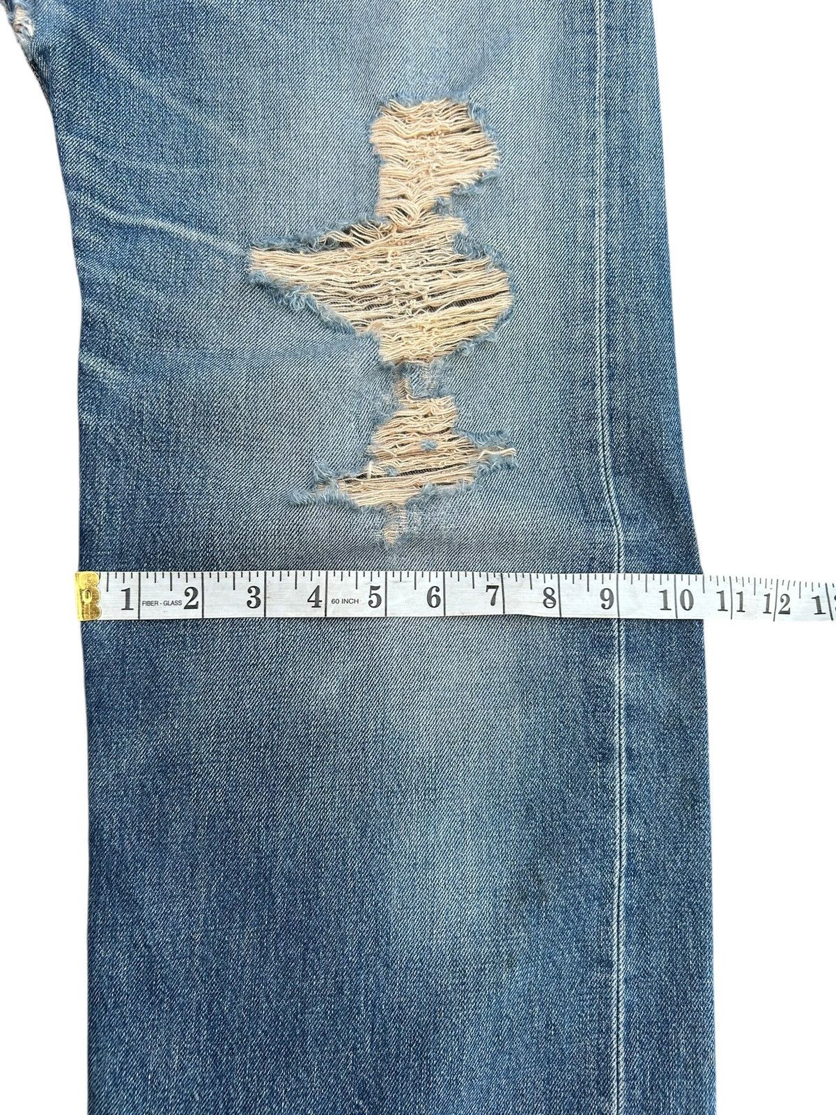 Kapital Vintage Edwin 505 Selvedge Thrashed Distressed Denim Jeans Size US 33 - 19 Thumbnail