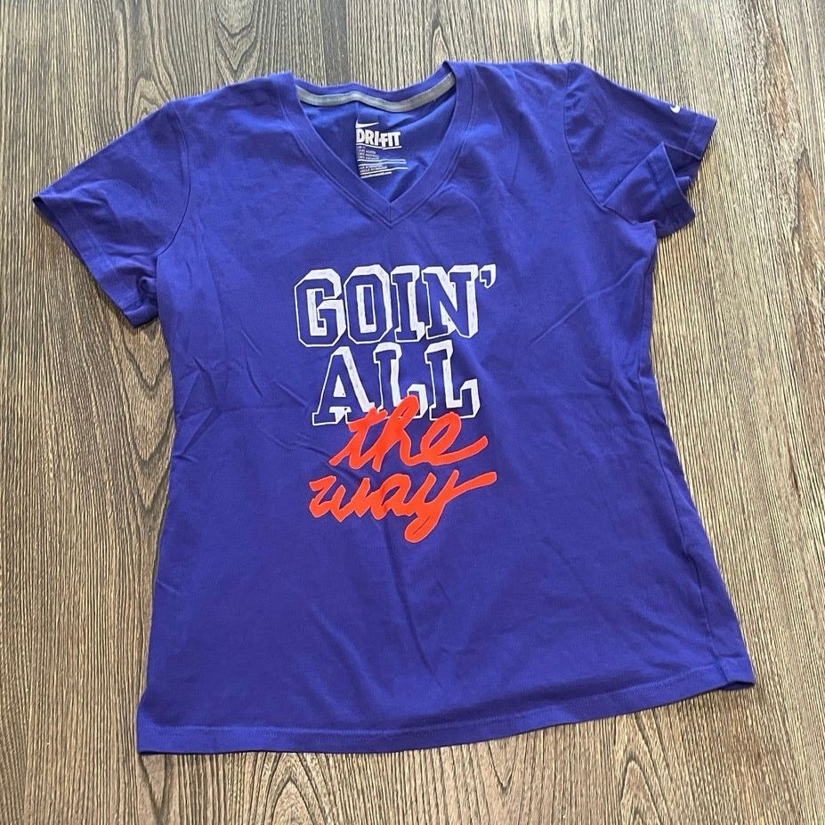 Nike Nike Dri-Fit T-Shirt V-Neck Short Sleeve Slim Fit Purple L Size L / US 10 / IT 46 - 1 Thumbnail