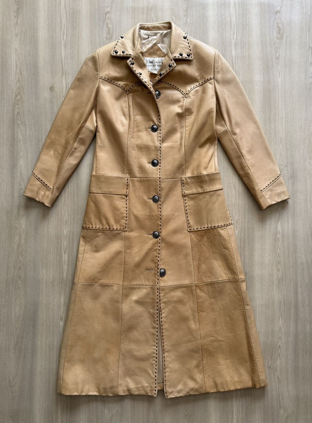 Vintage Vintage Alamo Leather Wear Western Coat Sz S USA *Flaws Size S / US 4 / IT 40 - 1 Thumbnail