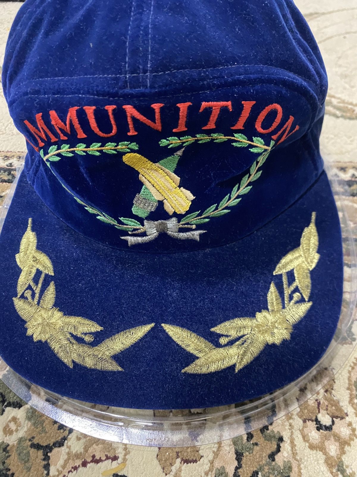 Other Vintage “AMMUNITION” Velvet Cap — Made in Japan — Gold Leaf Size ONE SIZE - 1 Thumbnail