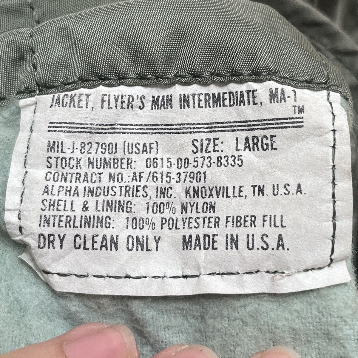 Vintage Vintage USAF MA-1 Fly Jacket 1980s Size US L / EU 52-54 / 3 - 9 Thumbnail