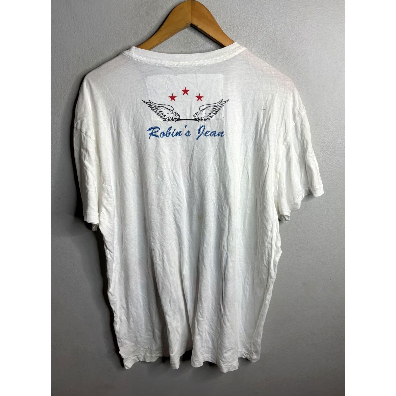 Vintage VINTAGE Robin's Jean Shirt Mens 3XL White Eagle Graphic Made USA Patriotic Tee T-Shirt Size US XXL / EU 58 / 5 - 4 Thumbnail