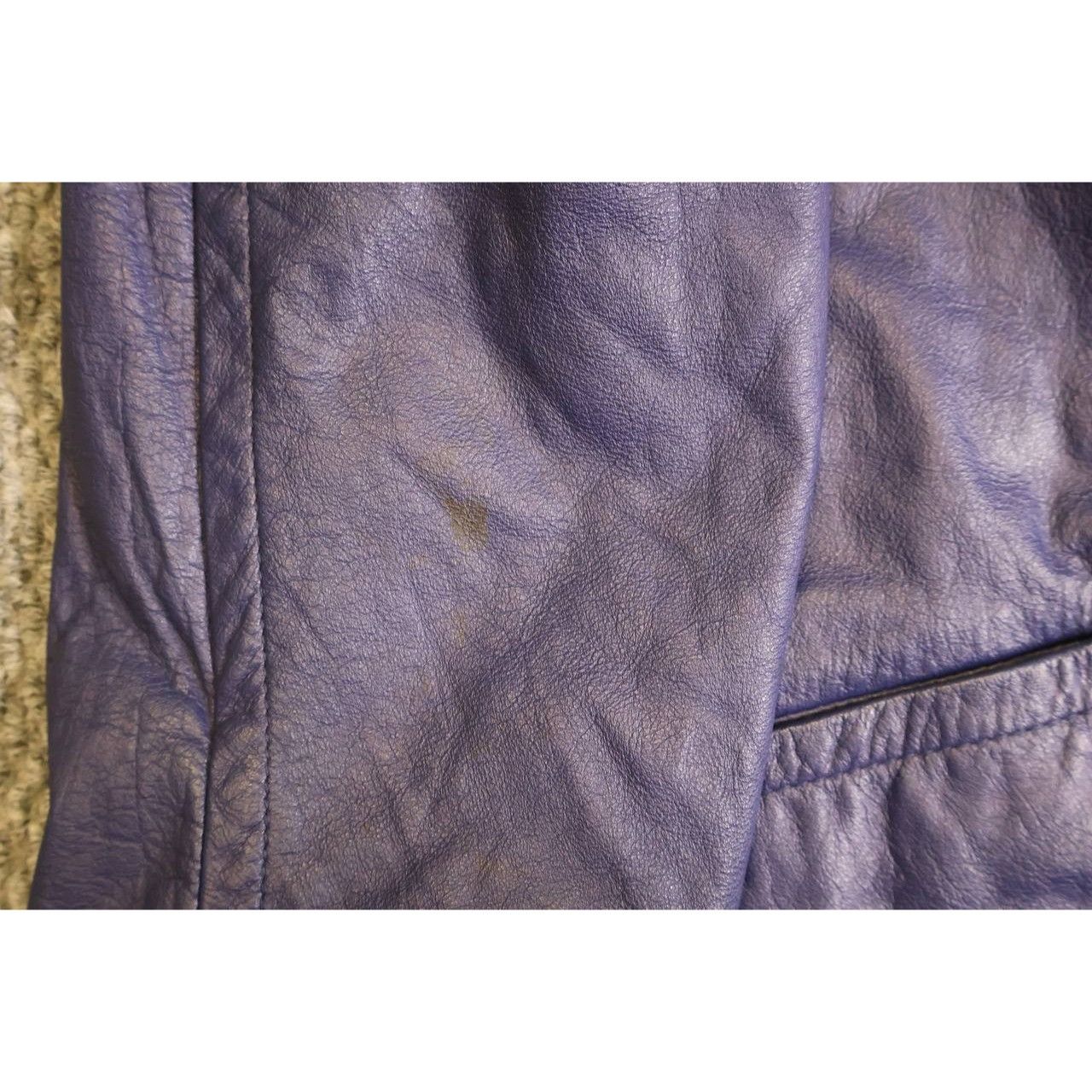 Vintage Pelle New York Purple Leather Coat Women’s Small Long Jacket Size US S / EU 44-46 / 1 - 10 Thumbnail