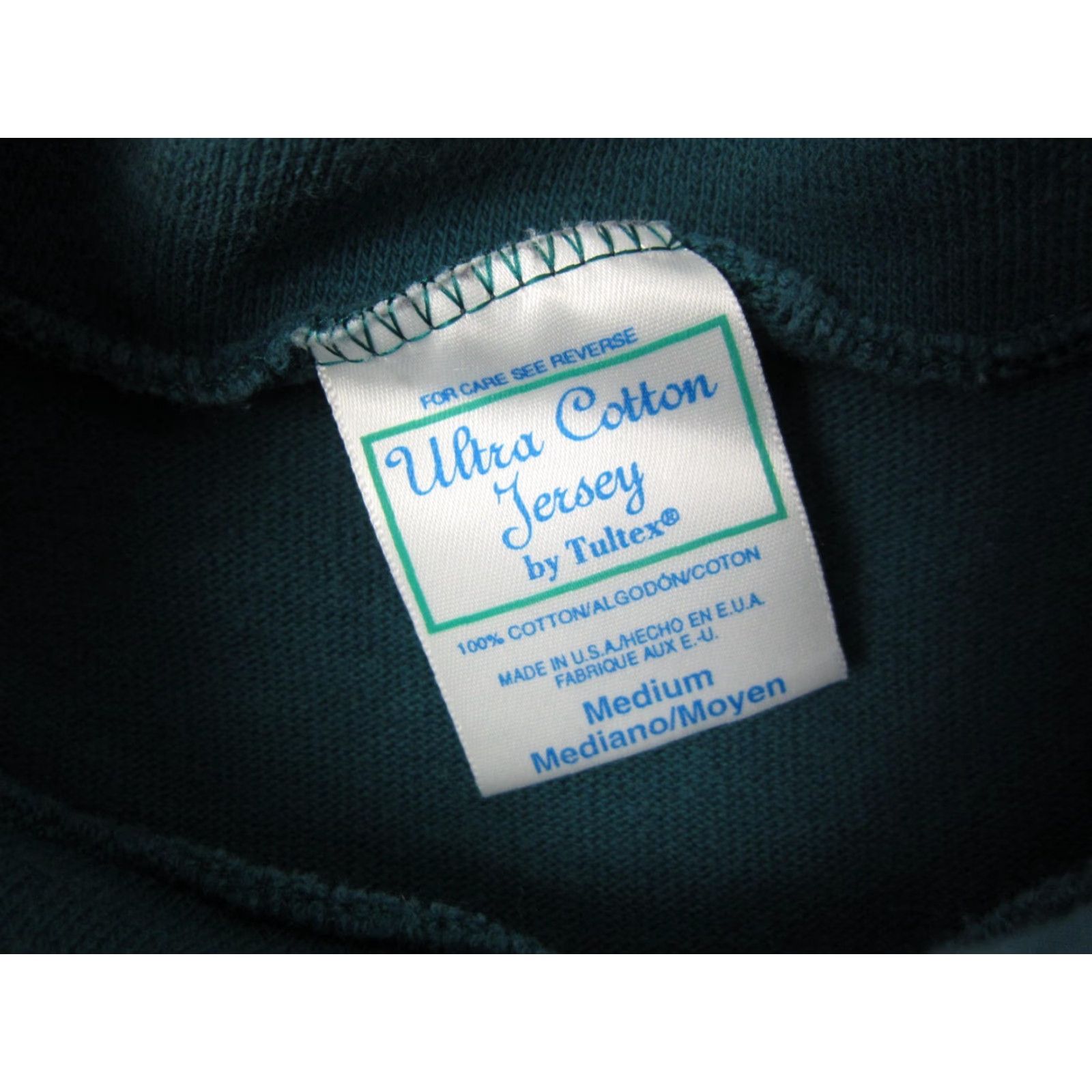 Tultex Vintage Tultex Shirt Women's Medium Blue Mock Neck Cotton T-Shirt * User: Vintage Tultex Shirt Women's Medium Blue Mock Neck T-Shirt * Size M / US 6-8 / IT 42-44 - 3 Thumbnail