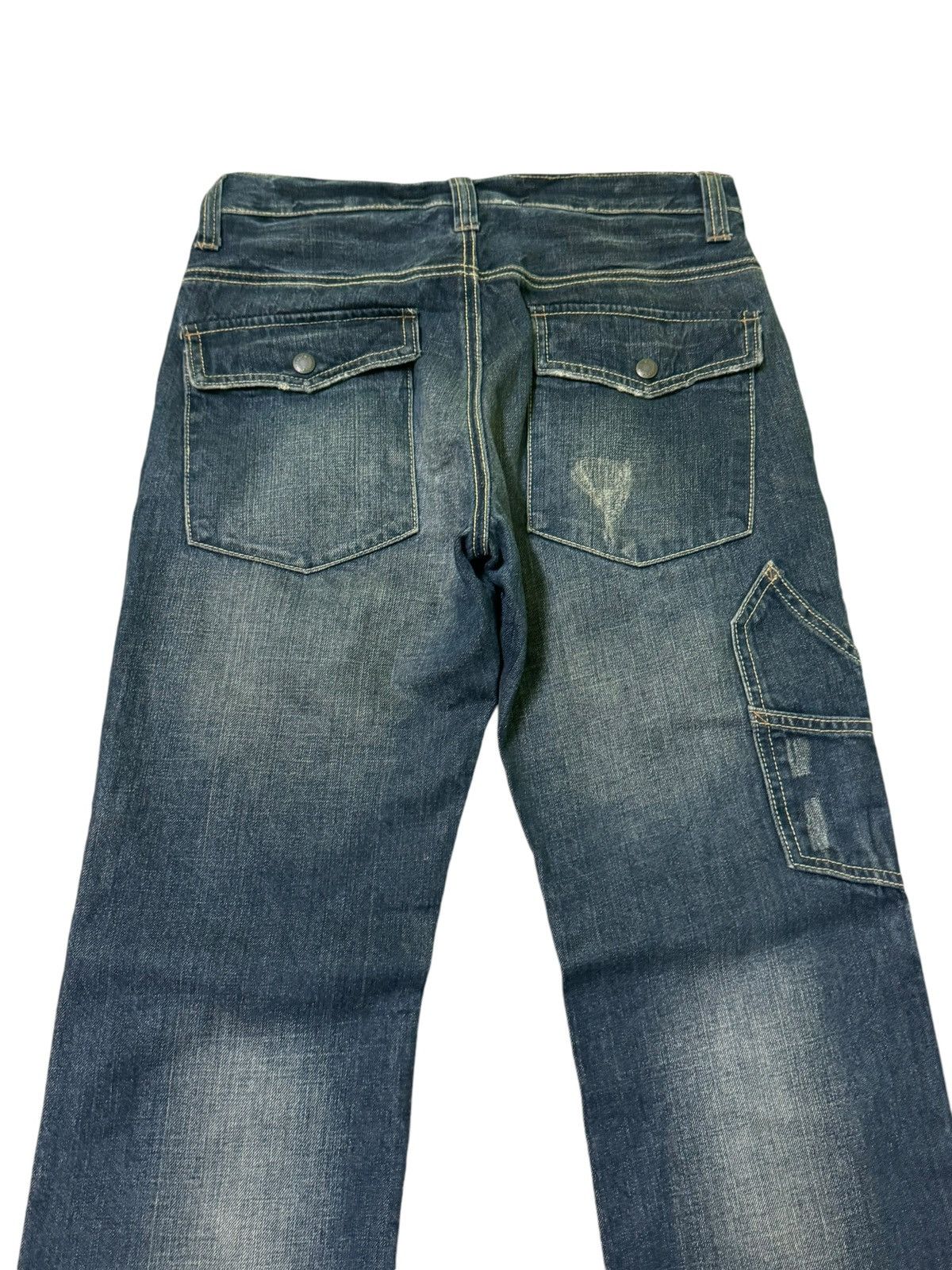 Japanese Brand Double Knee Multipocket Free Gate Distressed Denim Size US 29 - 11 Thumbnail
