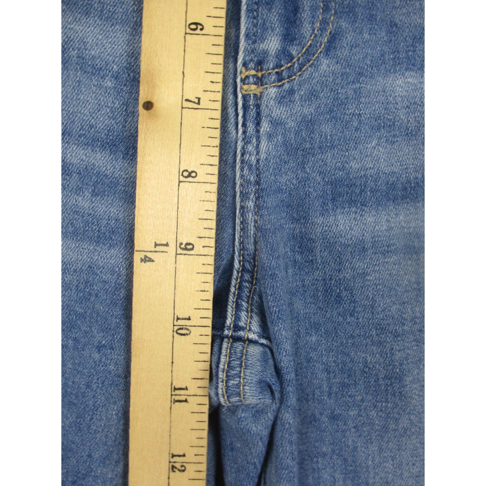Paige Paige Jeans Womens 31 Blue Straight Distressed High Rise Denim Relaxed Size 24" / US 00 / IT 34 - 4 Thumbnail