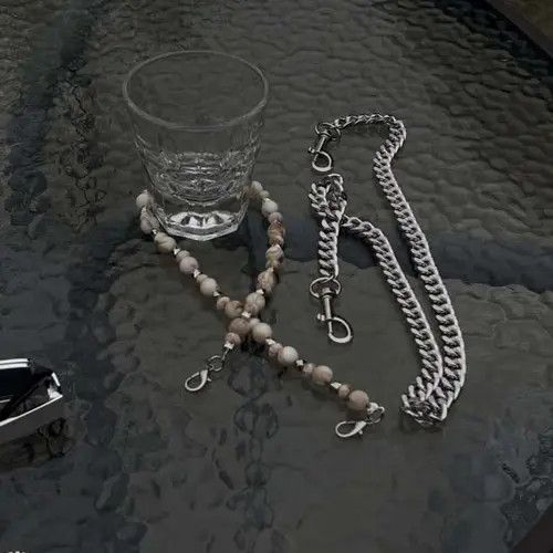 Jewelry Turquoise Beaded Pants Chain – Retro Gray White Style Size ONE SIZE - 4 Thumbnail
