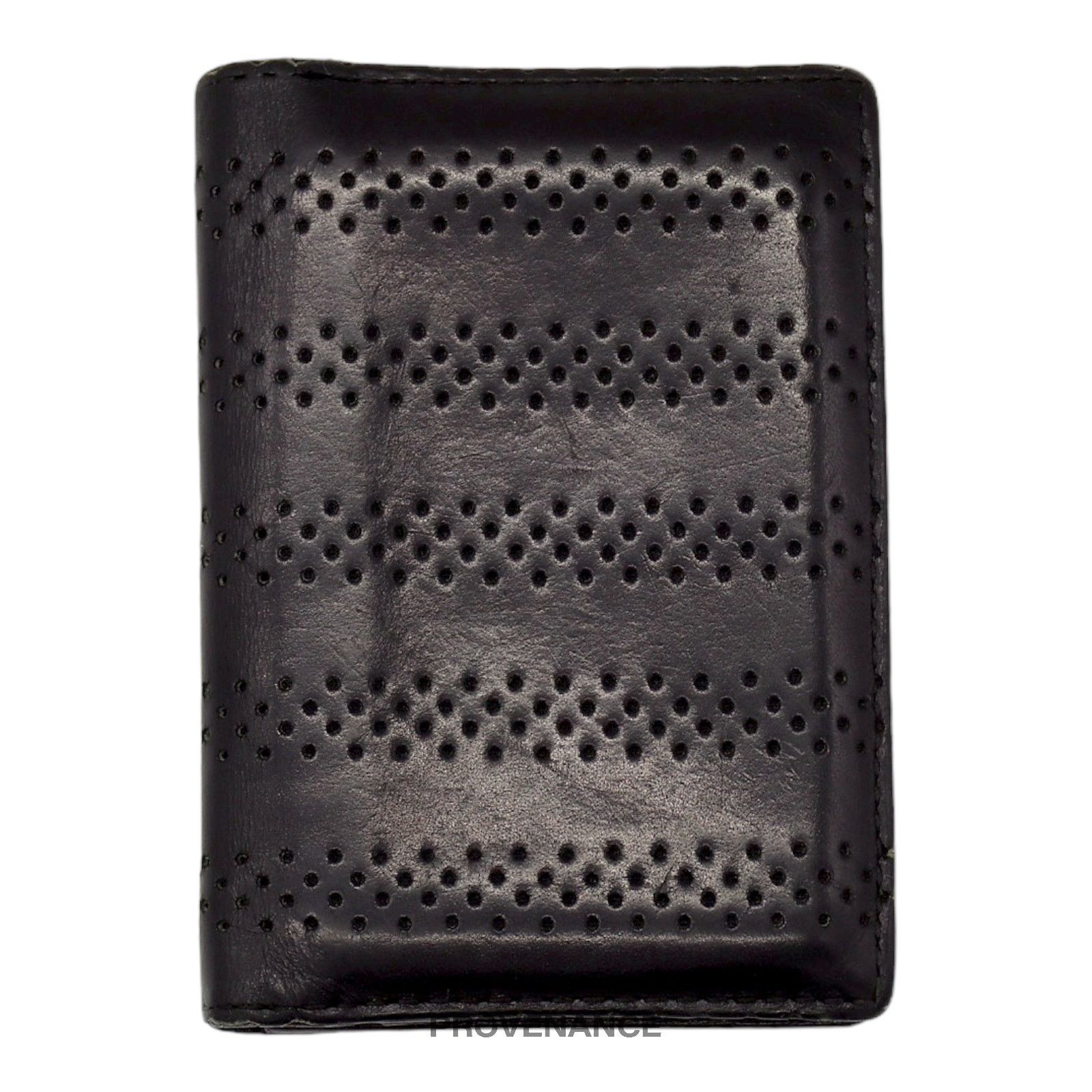 Dior 🔴 Dior Pocket Organizer Wallet - Perforated Black Leather Size ONE SIZE - 2 Thumbnail
