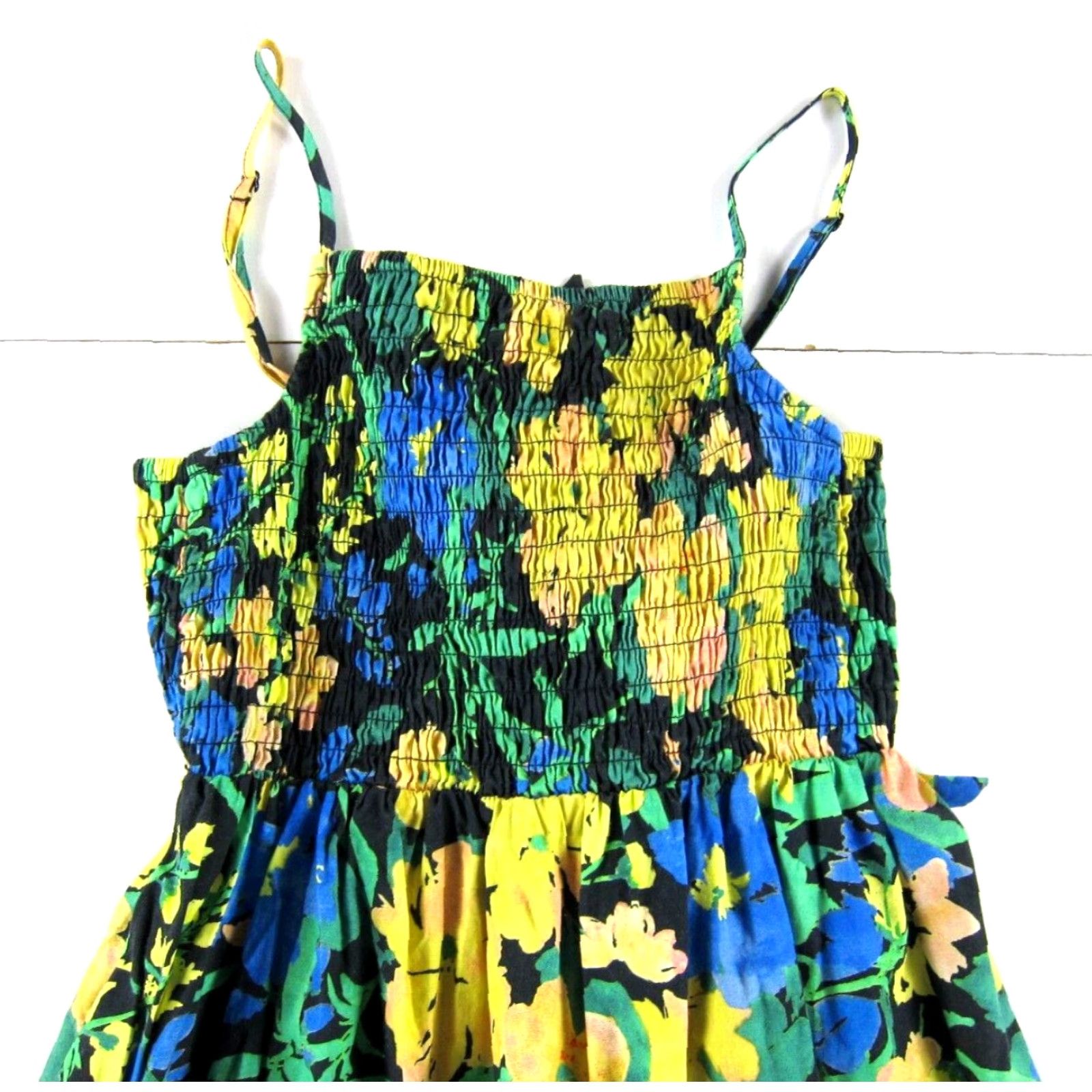 Topshop Topshop Floral Midi Tank Dress 4-6 Yellow Cotton 100% Sun Dress Sleeveless Square Neck Pullover Women Shop 4-6 Size S / US 4 / IT 40 - 4 Thumbnail