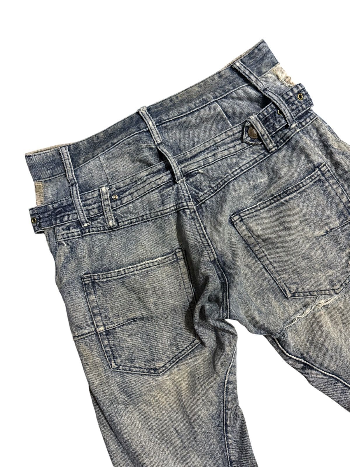 Hysteric Glamour BREATHMINT DOUBLE WAIST TWIST LEGS DISTRESSED JEANS Size US 42 / EU 58 - 7 Thumbnail