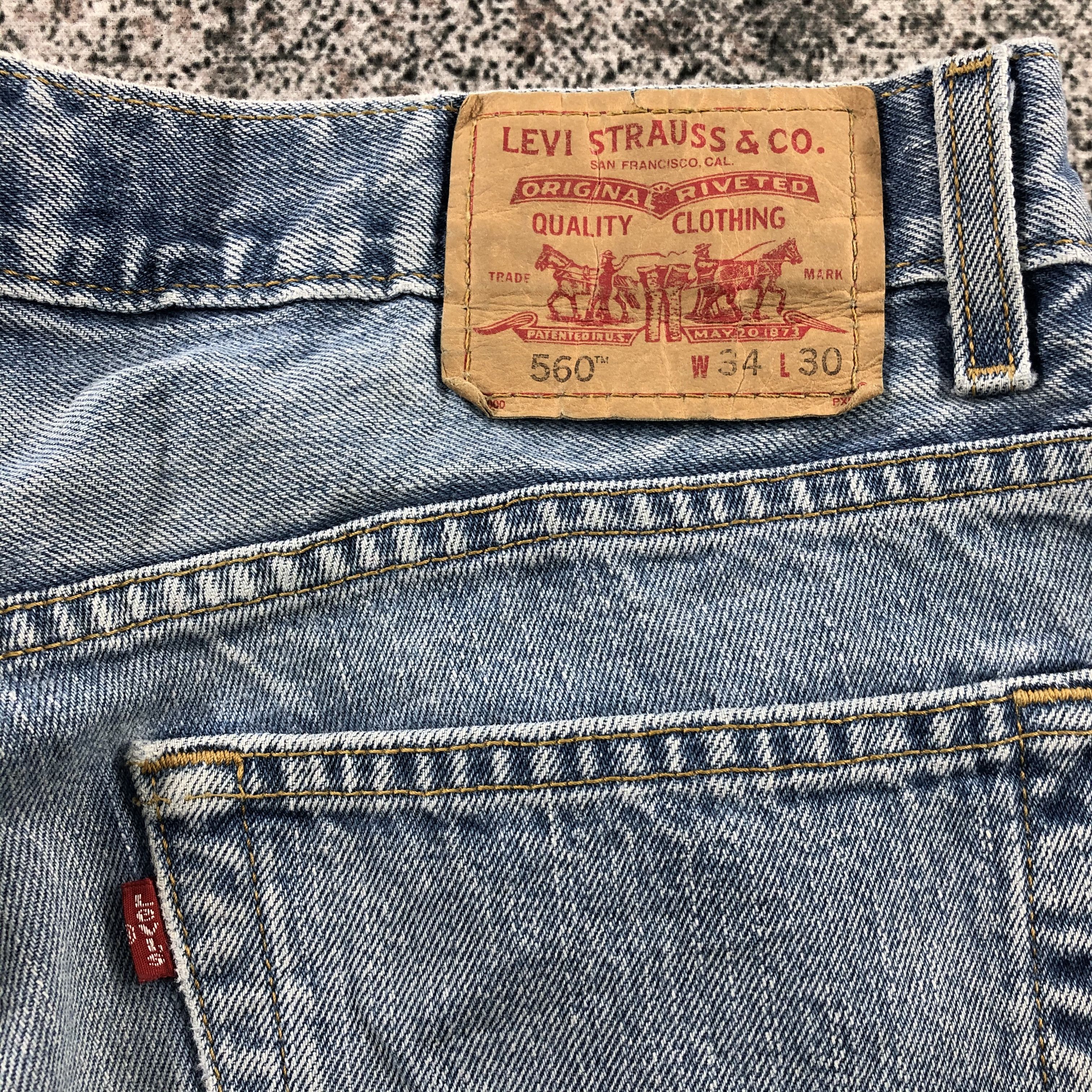 Levi's Vintage Levis 560 Jeans Stone Wash Denim KJ638 Size US 34 / EU 50 - 5 Thumbnail