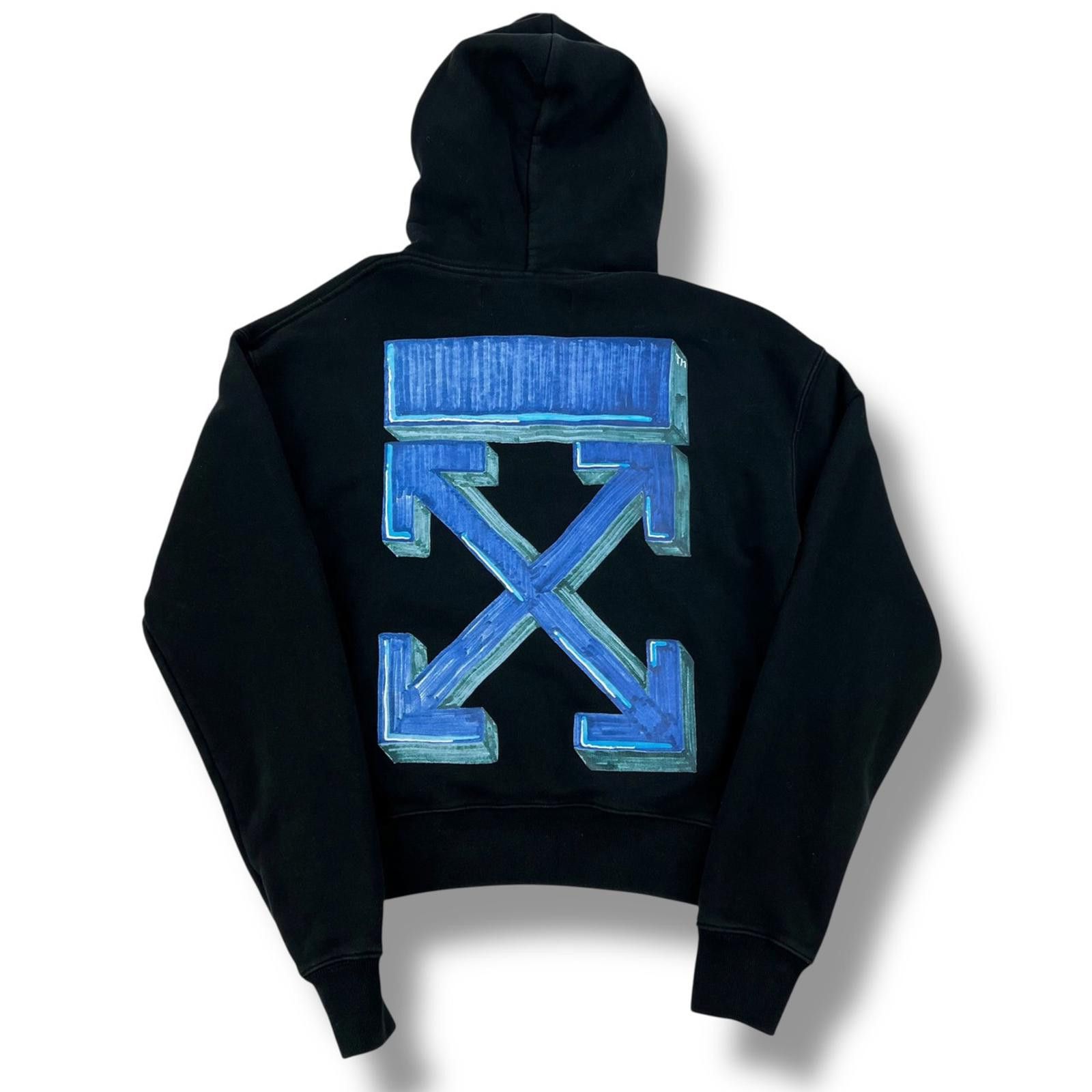 Off-White Off-White Blue Marker Arrows Hoodie Size US XS / EU 42 / 0 - 2 Thumbnail