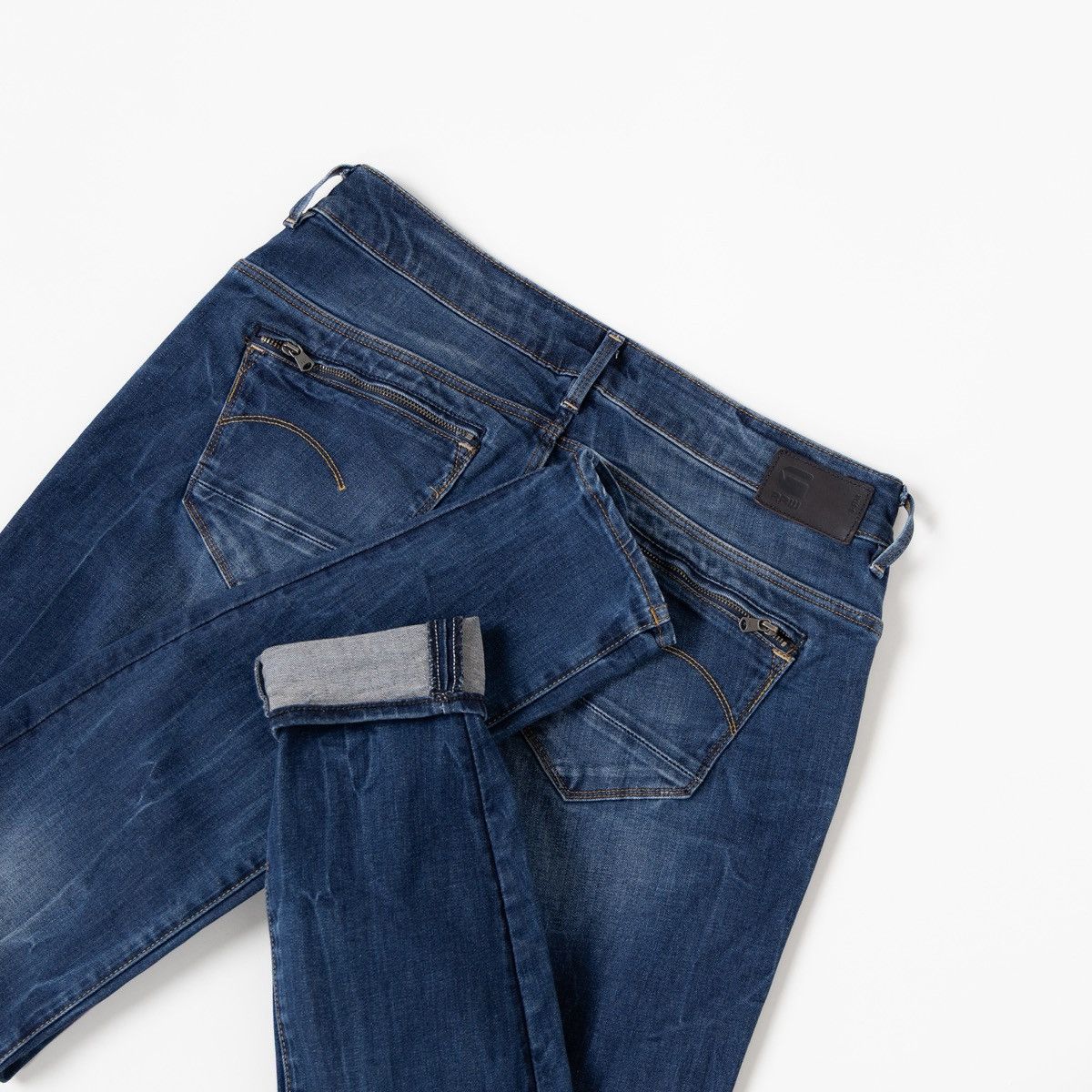 G-Star G-Star RAW Womens Midge Zip Mid Skinny Jeans Blue Stretch Size 32" / US 10 / IT 46 - 4 Thumbnail