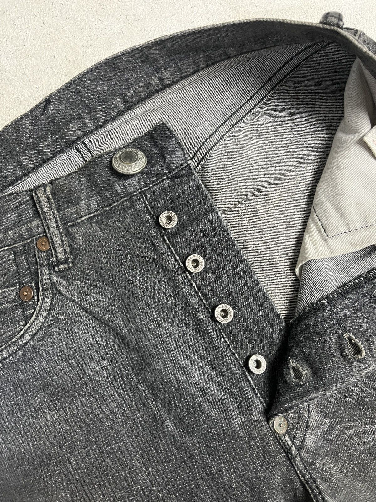 Evisu Paris Seagull Black Washed Jeans